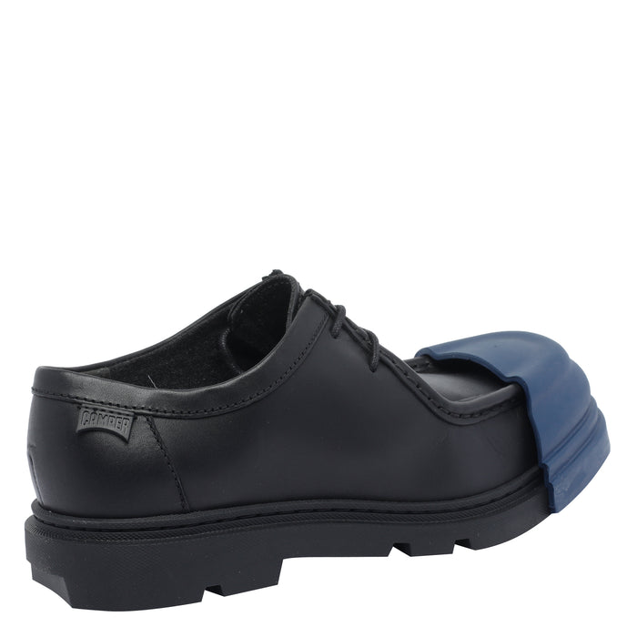 Camper Flat Shoes Black Calf Leather/rubber Sole