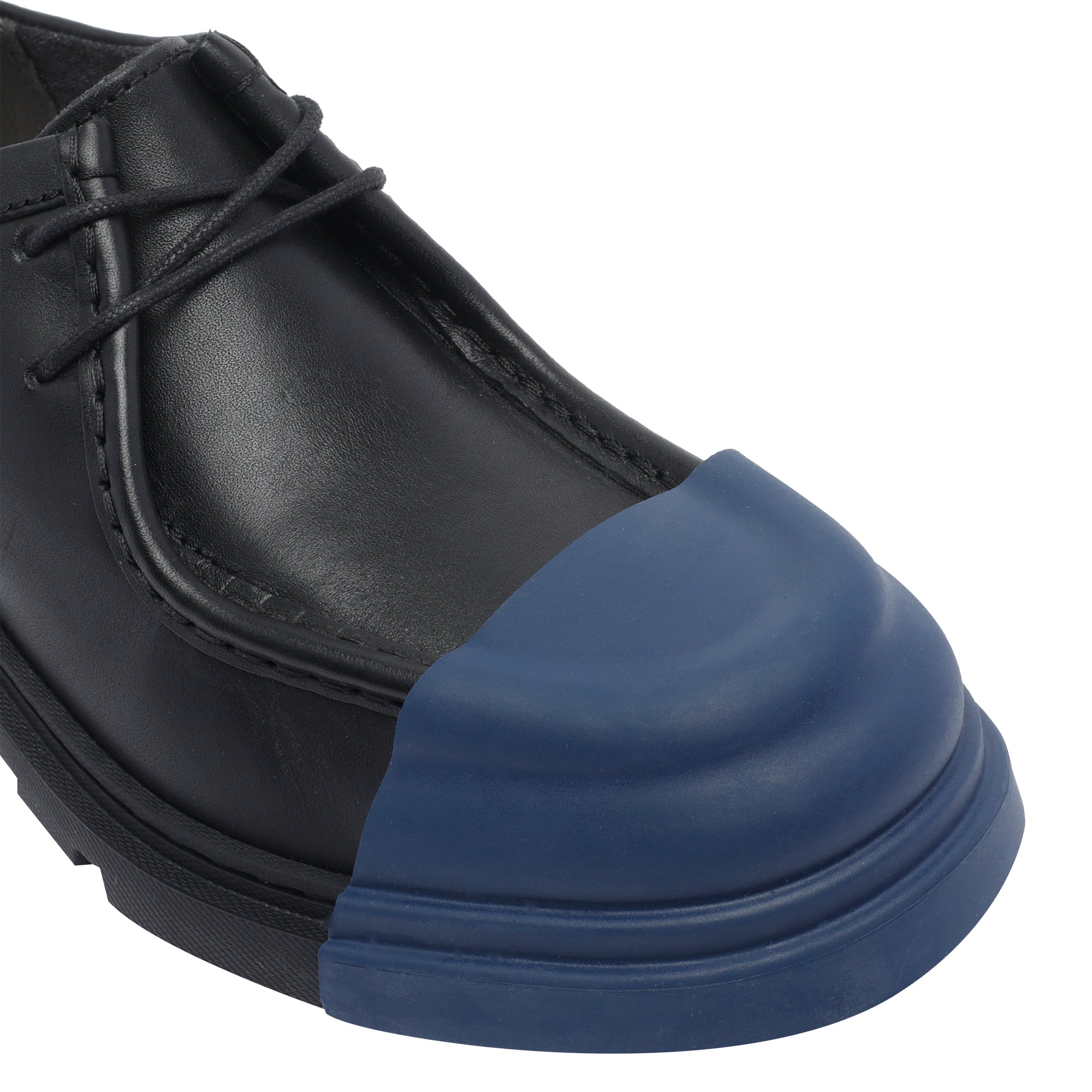 Camper Flat Shoes Black Calf Leather/rubber Sole