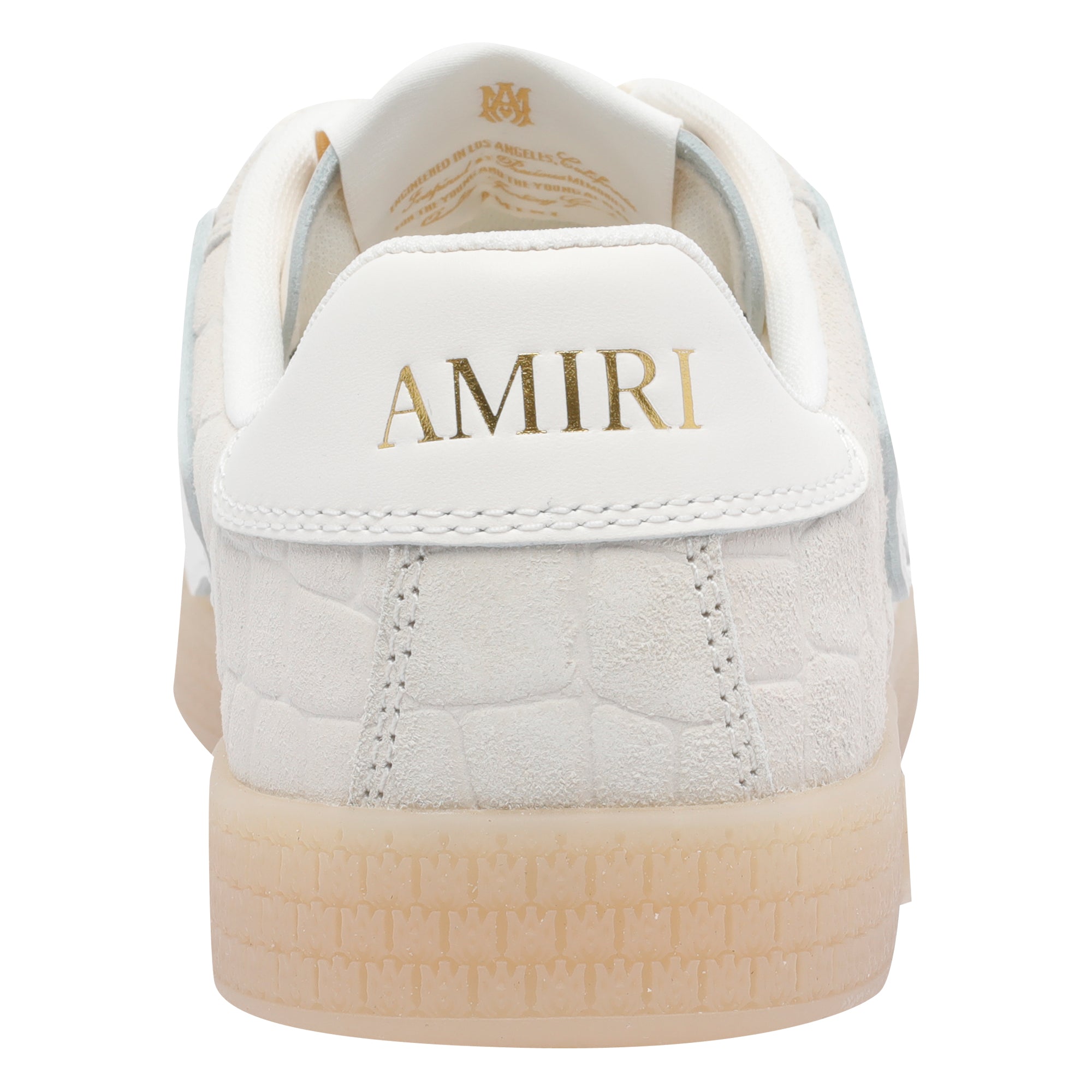 Amiri Sneakers White Calf Leather/ Ruber Sole