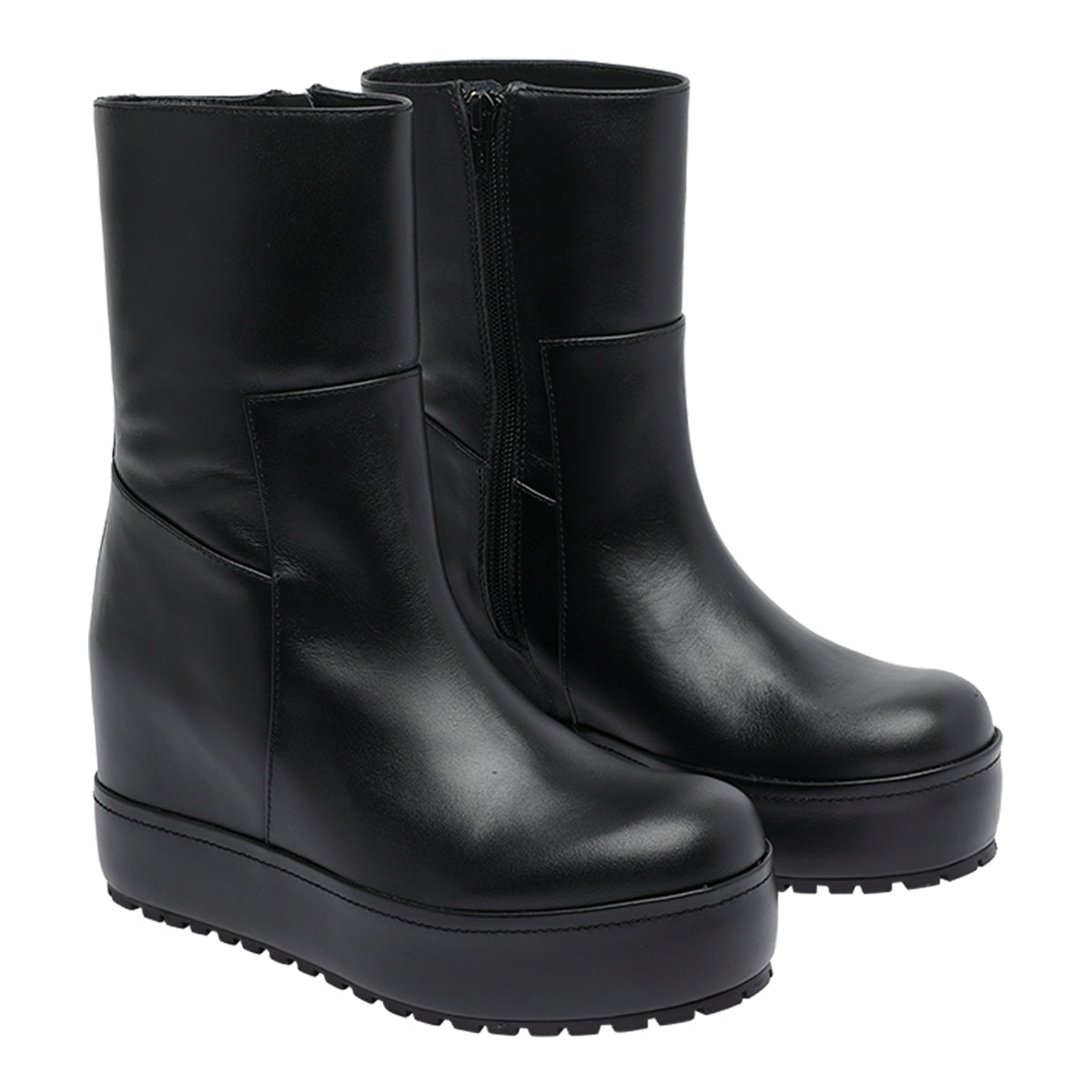Paloma Barcelò Boots Black Calf Leather/rubber Sole