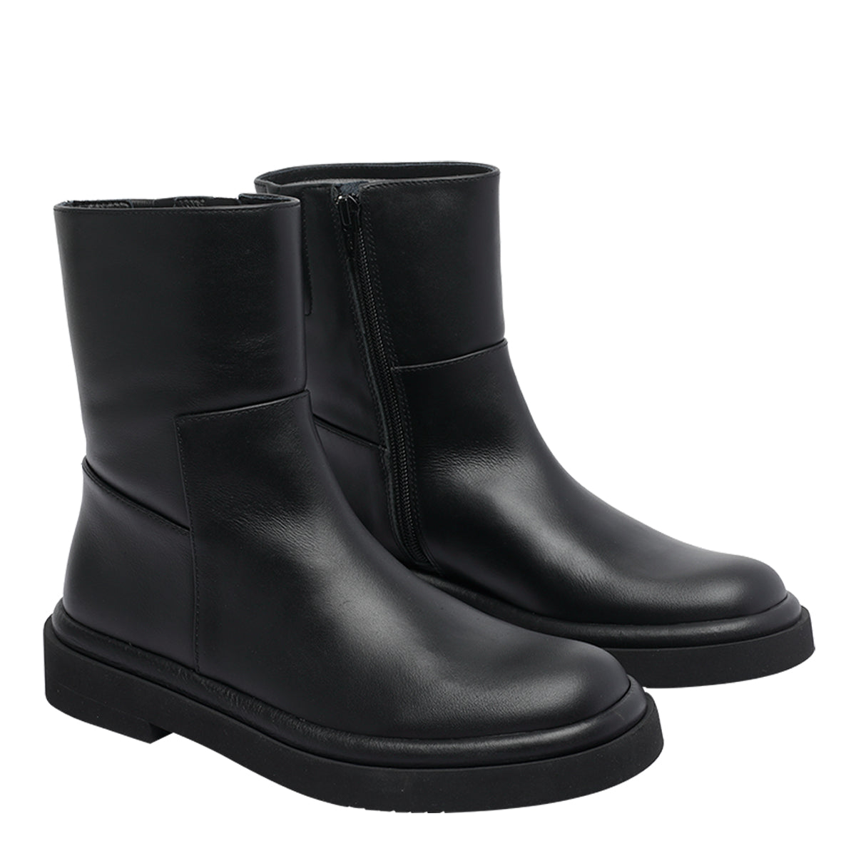 Paloma Barcelò Boots Black Calf Leather/rubber Sole