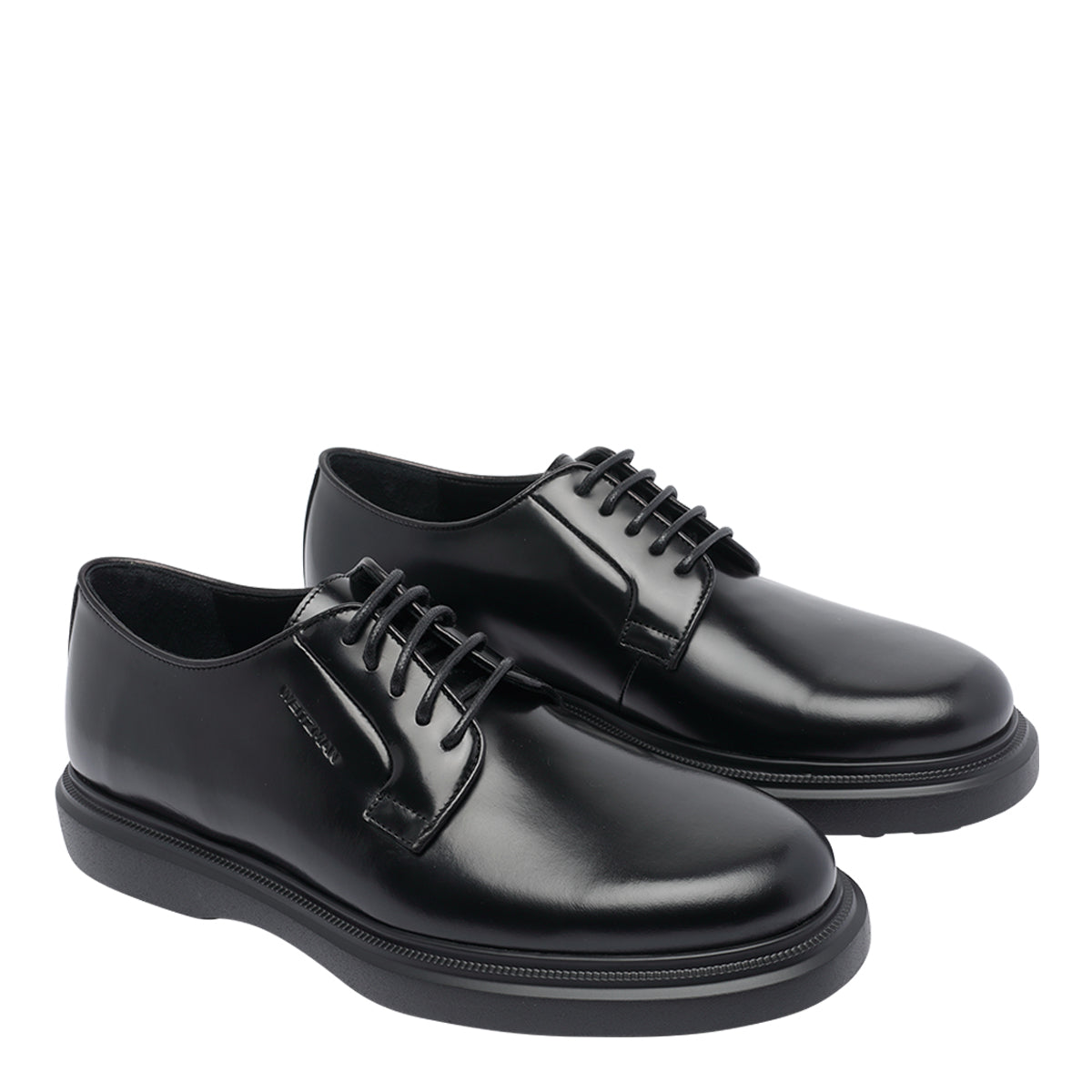 Stuart Weitzman Flat Shoes Black Calf Leather/rubber Sole