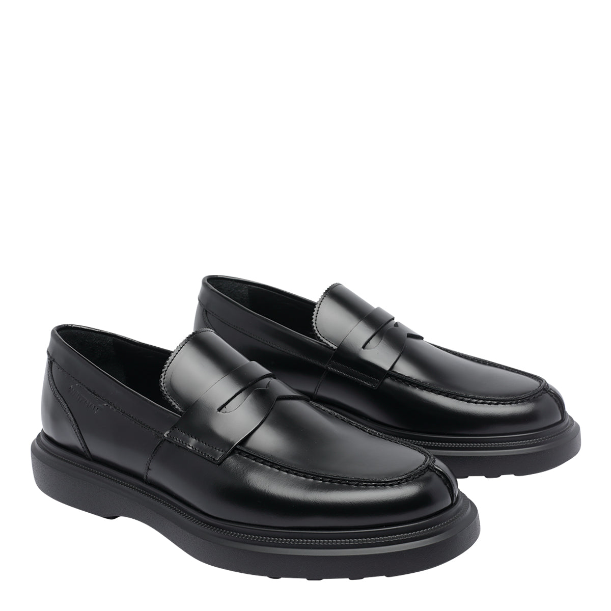 Stuart Weitzman Flat Shoes Black Calf Leather/rubber Sole