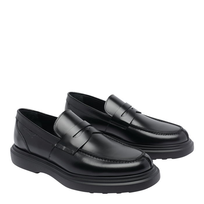 Stuart Weitzman Flat Shoes Black Calf Leather/rubber Sole