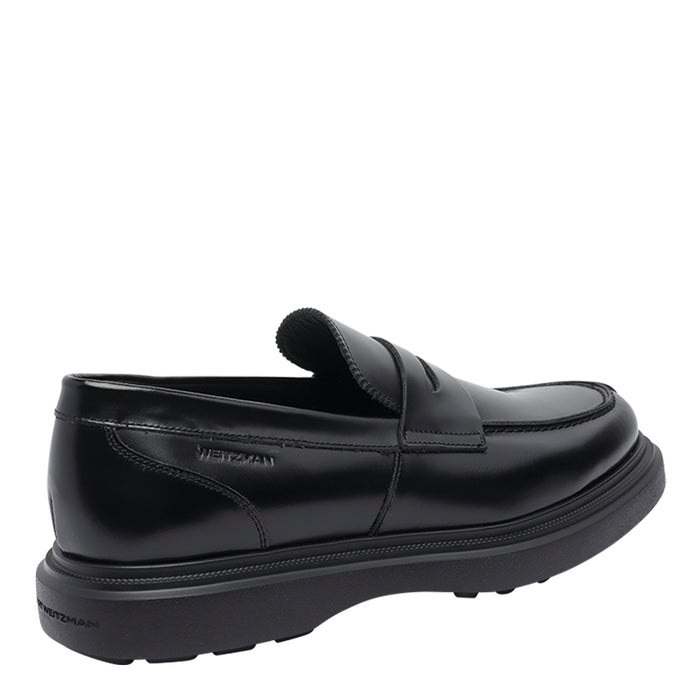 Stuart Weitzman Flat Shoes Black Calf Leather/rubber Sole