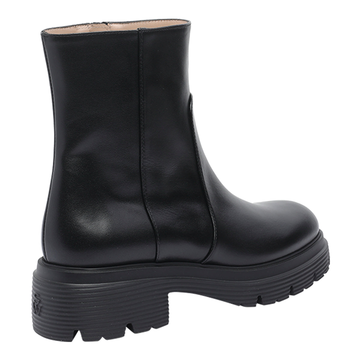 Stuart Weitzman Boots Black Calf Leather/rubber Sole