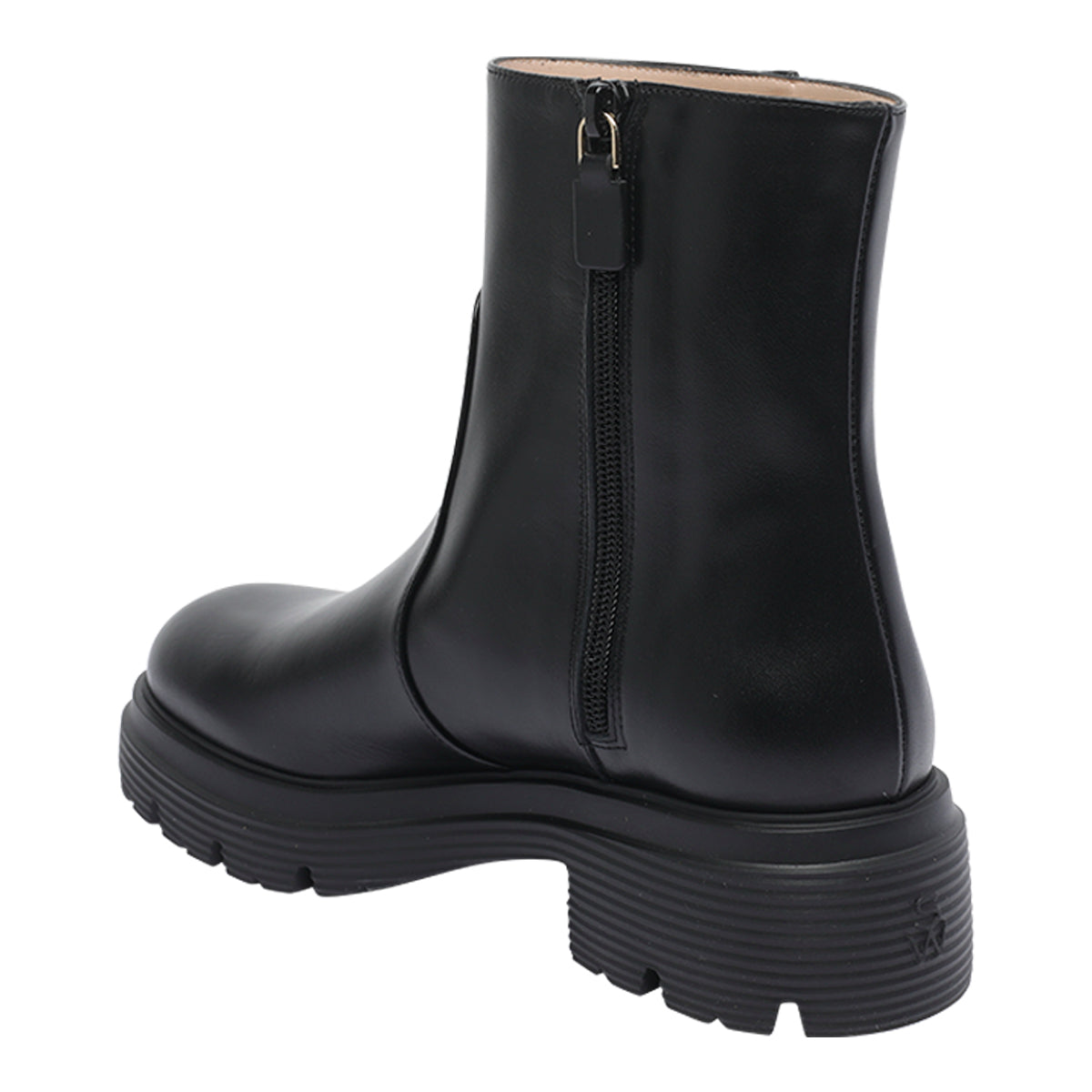 Stuart Weitzman Boots Black Calf Leather/rubber Sole