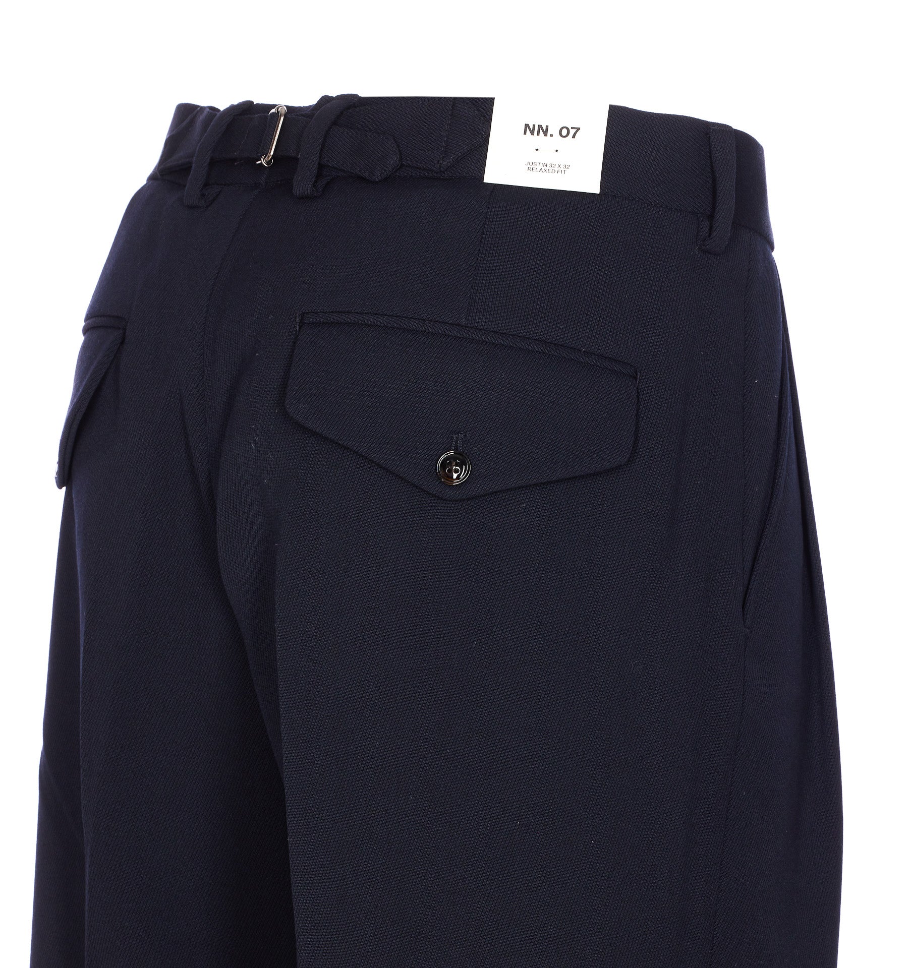 Nn.07 Trousers Blue Responsible Wool
