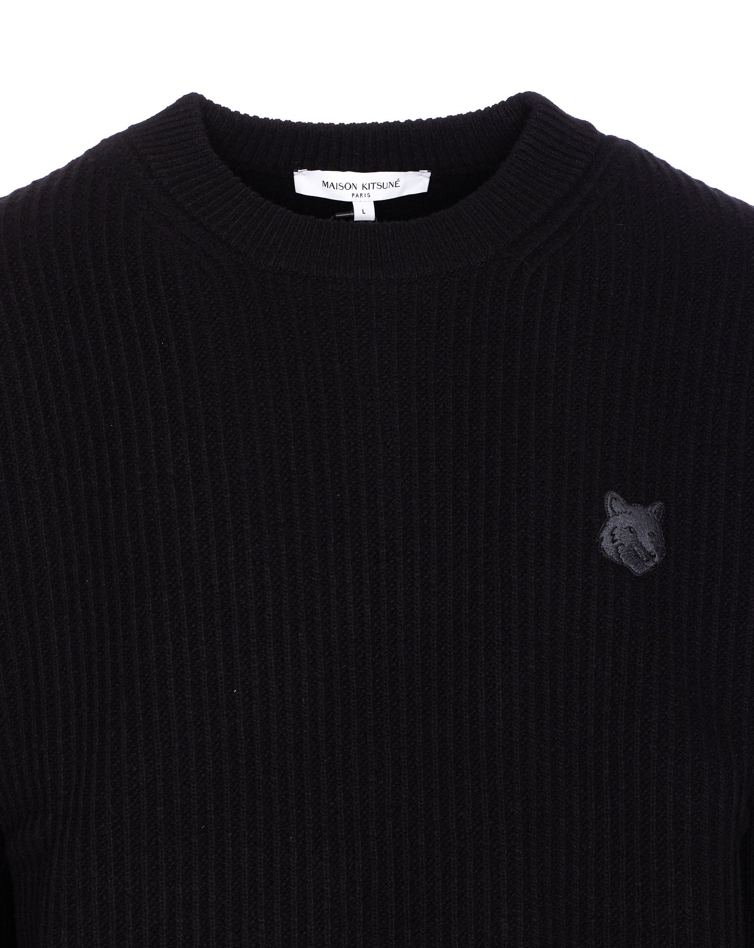 Maison Kitsune Sweaters Black Wool