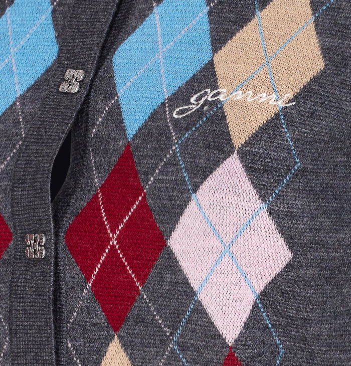 Ganni T-Shirts And Polos Grey Merino Wool