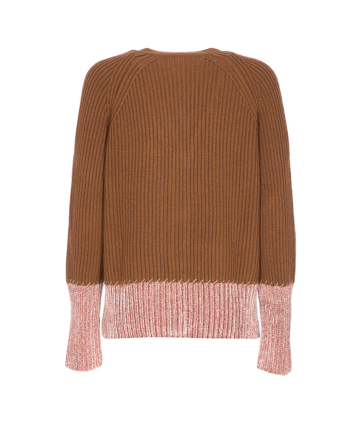 Marni Sweaters Brown Virgin Wool