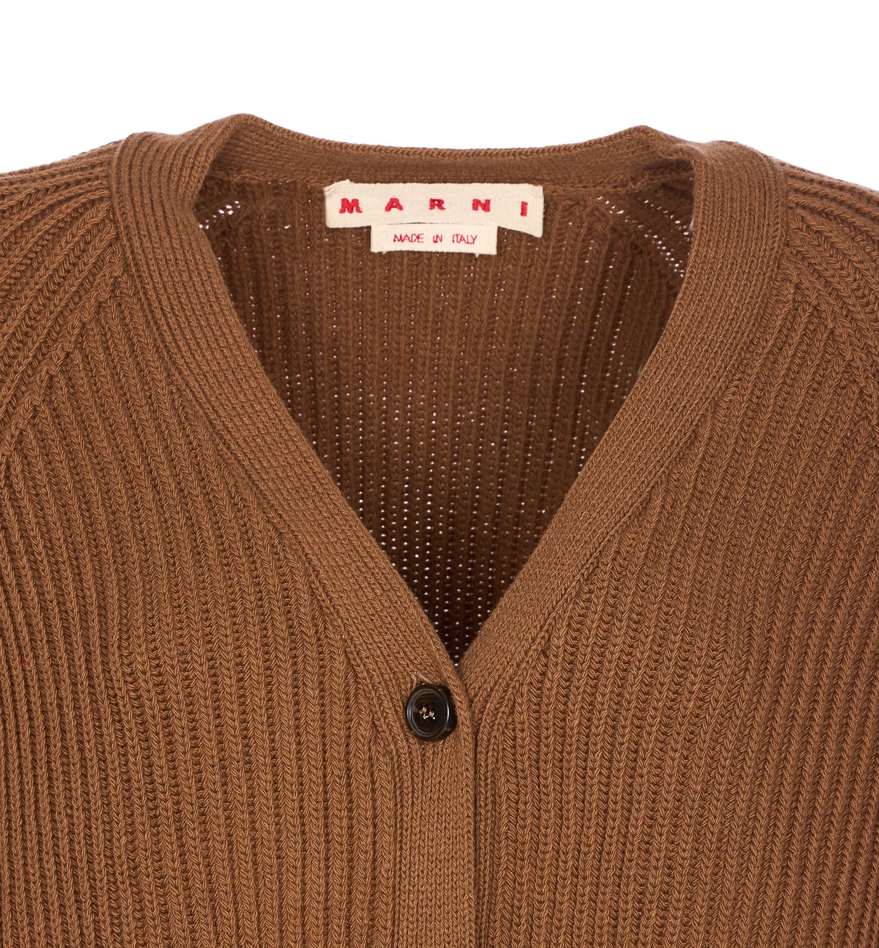 Marni Sweaters Brown Virgin Wool