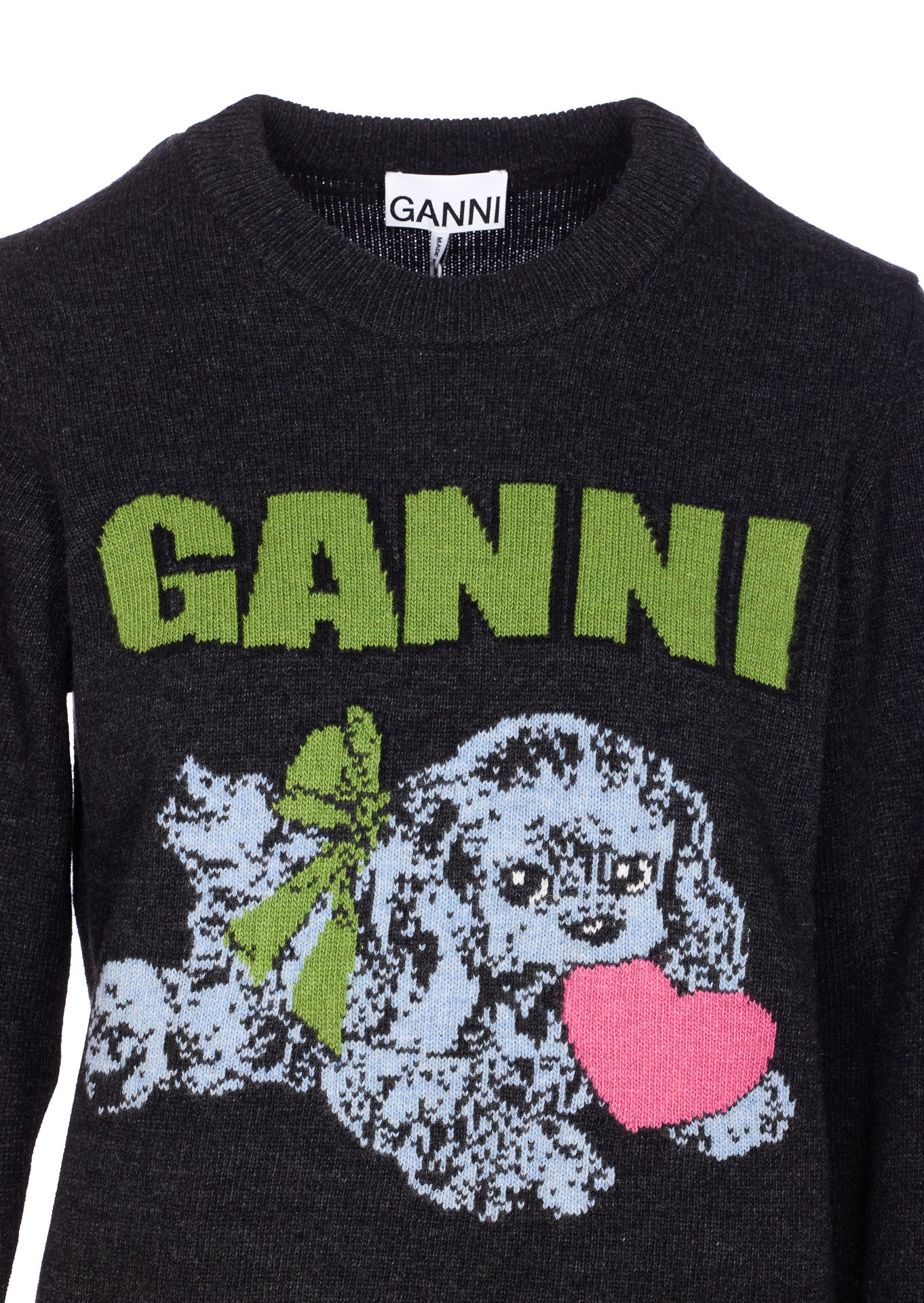 Ganni Sweaters Grey Wool