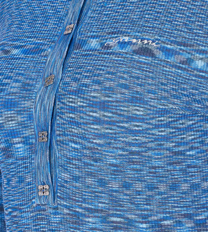 Ganni T-Shirts And Polos Blue Viscose