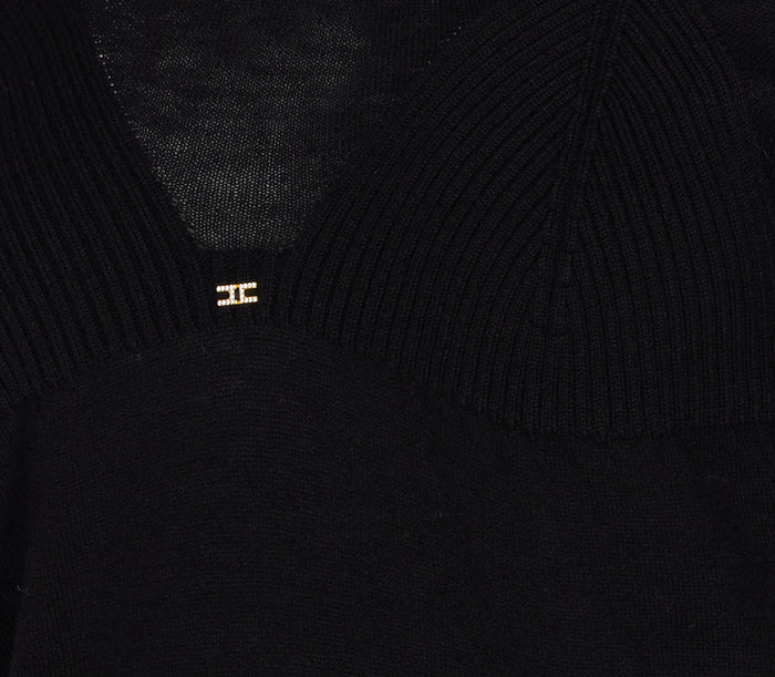Elisabetta Franchi Sweaters Black Virgin Wool