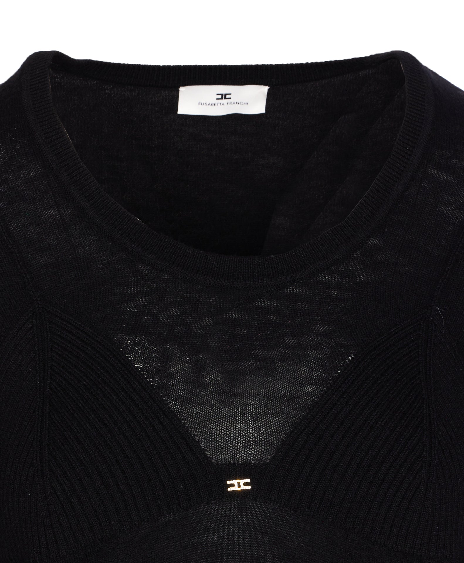 Elisabetta Franchi Sweaters Black Virgin Wool