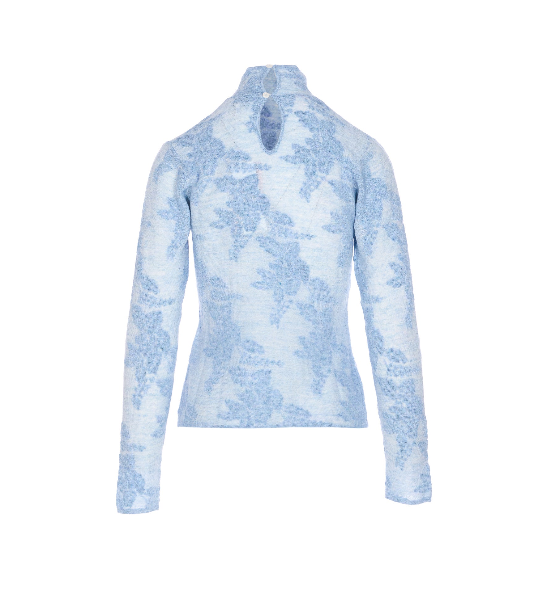 Ganni Sweaters Blue Alpaca Wool