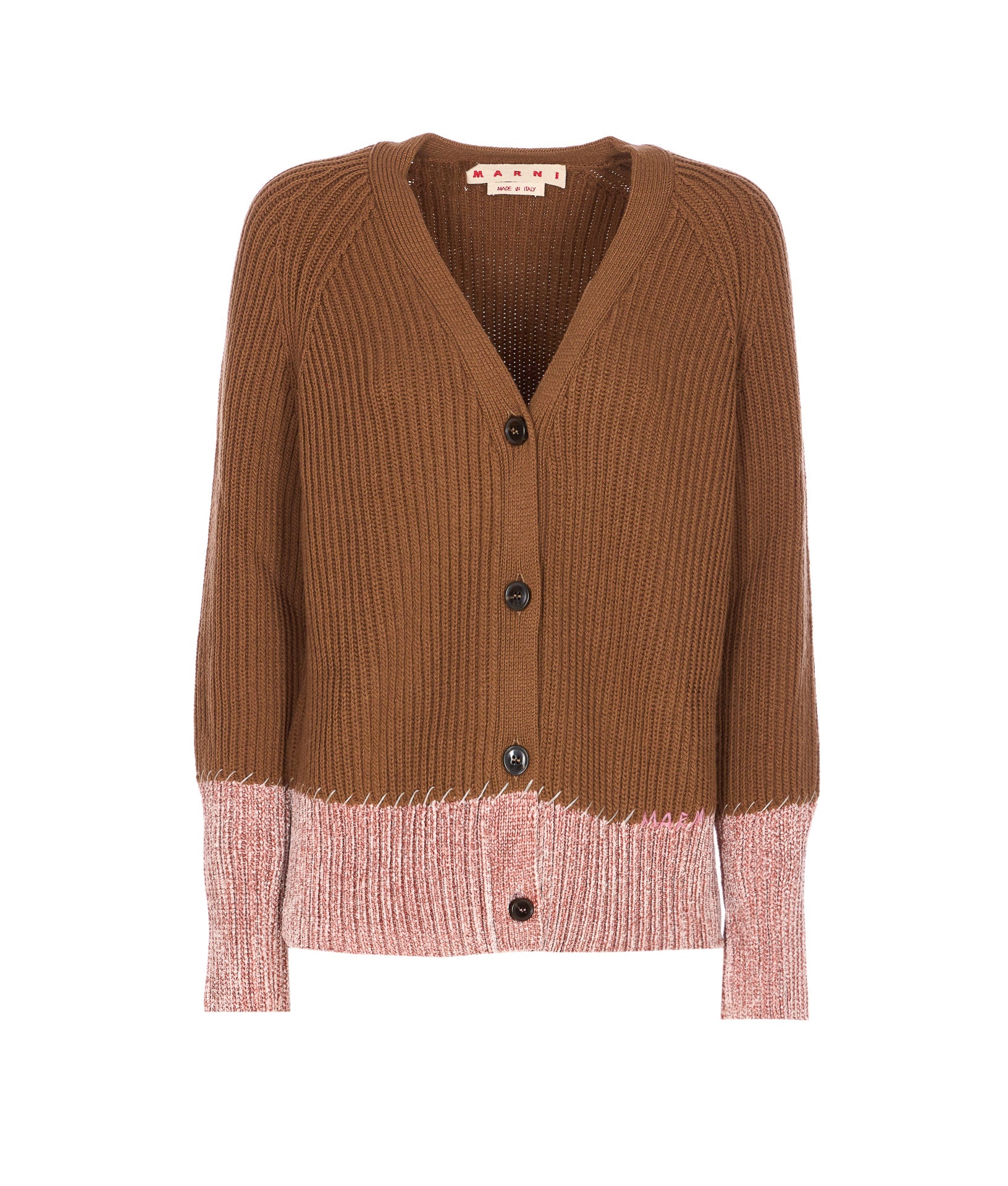 Marni Sweaters Brown Virgin Wool