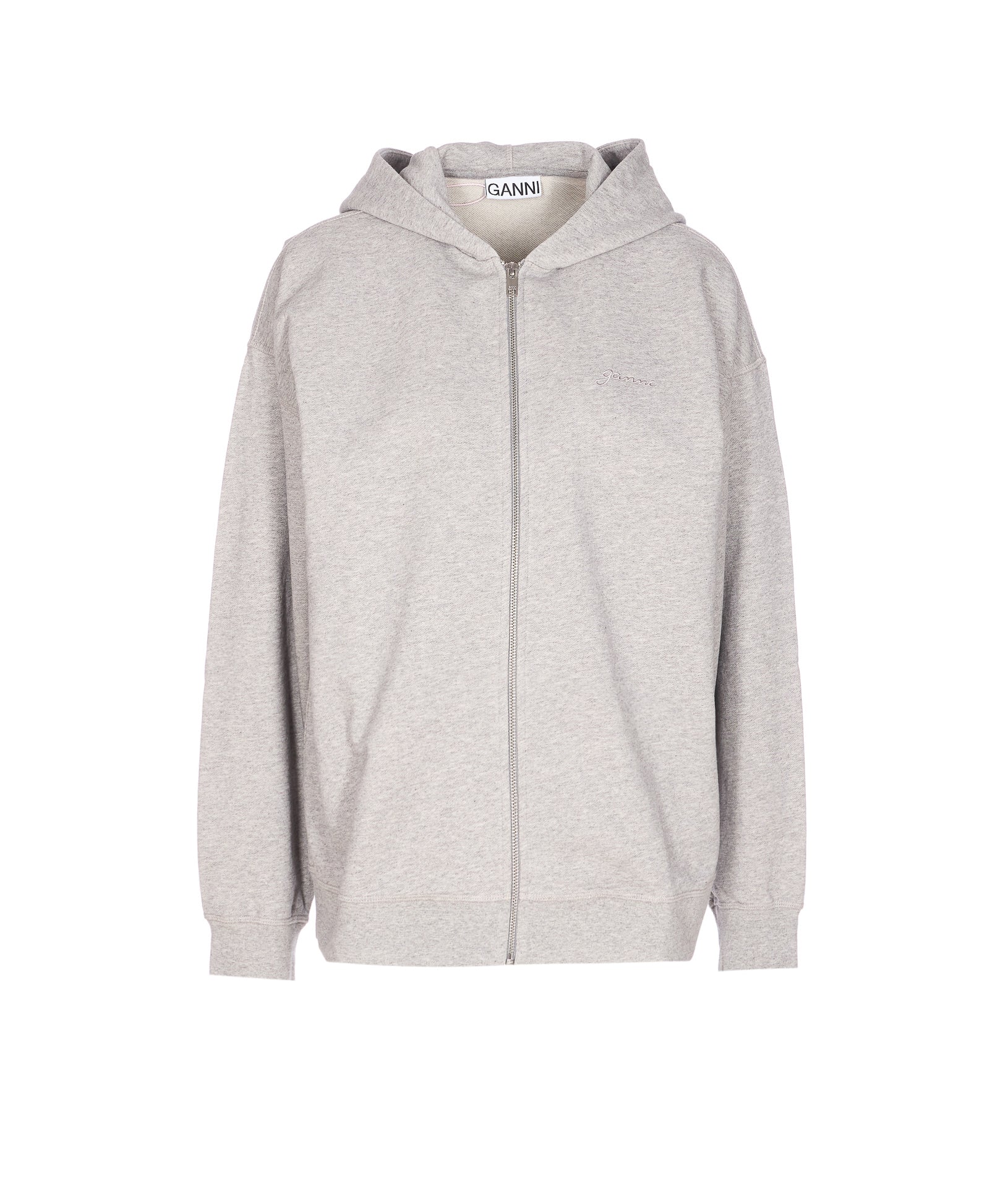 Ganni Sweaters Grey Organic Cotton