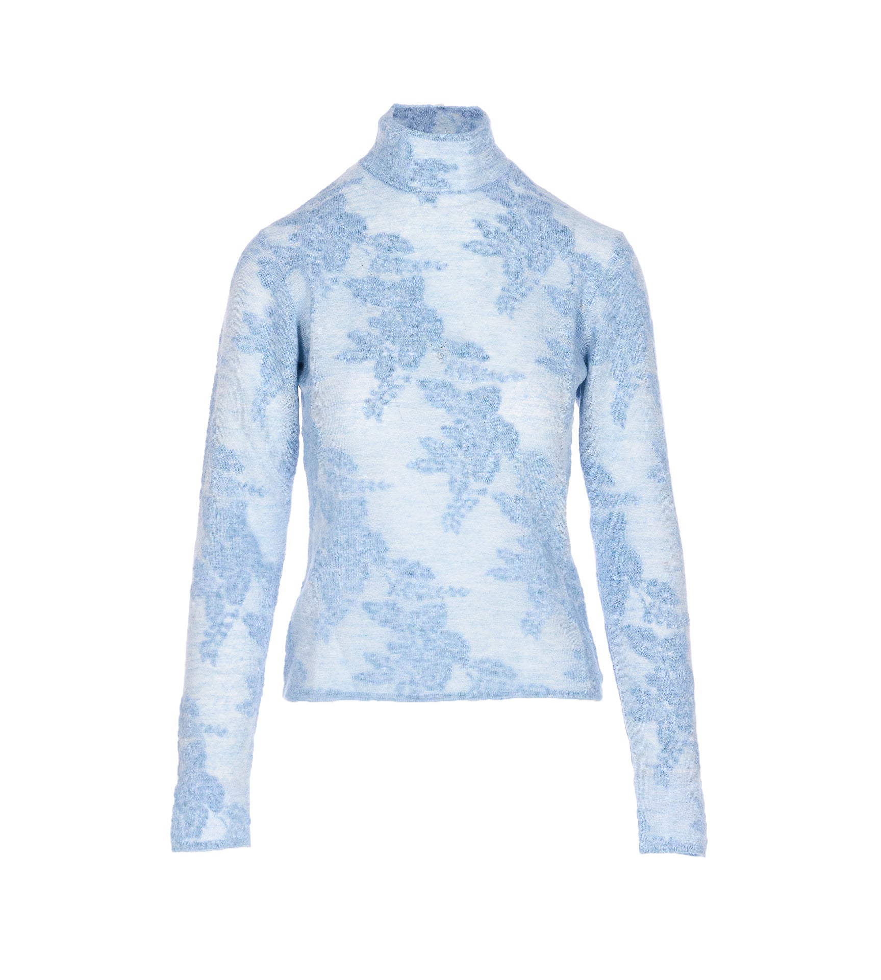 Ganni Sweaters Blue Alpaca Wool