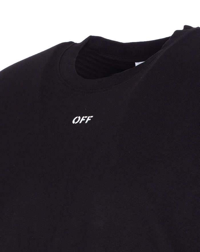 Off White T-Shirts And Polos Black Cotton