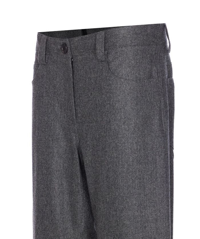 KHAITE Trousers Grey Virgin Wool