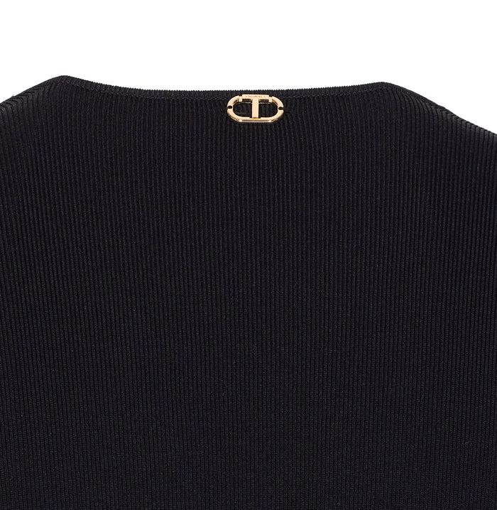 Twin-Set Dresses Black Viscose