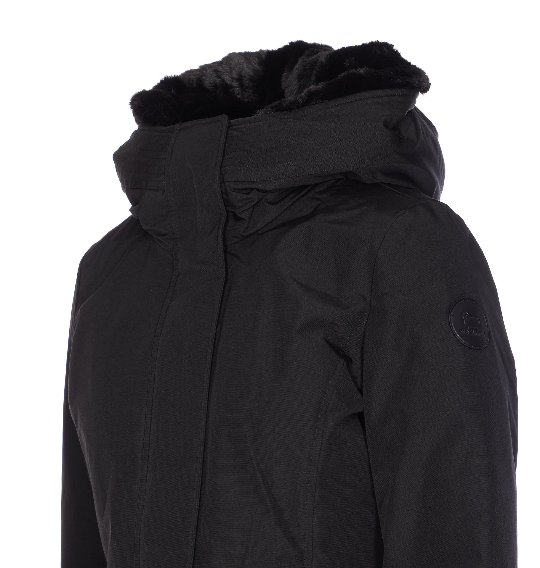 Woolrich Coats Black Cotton