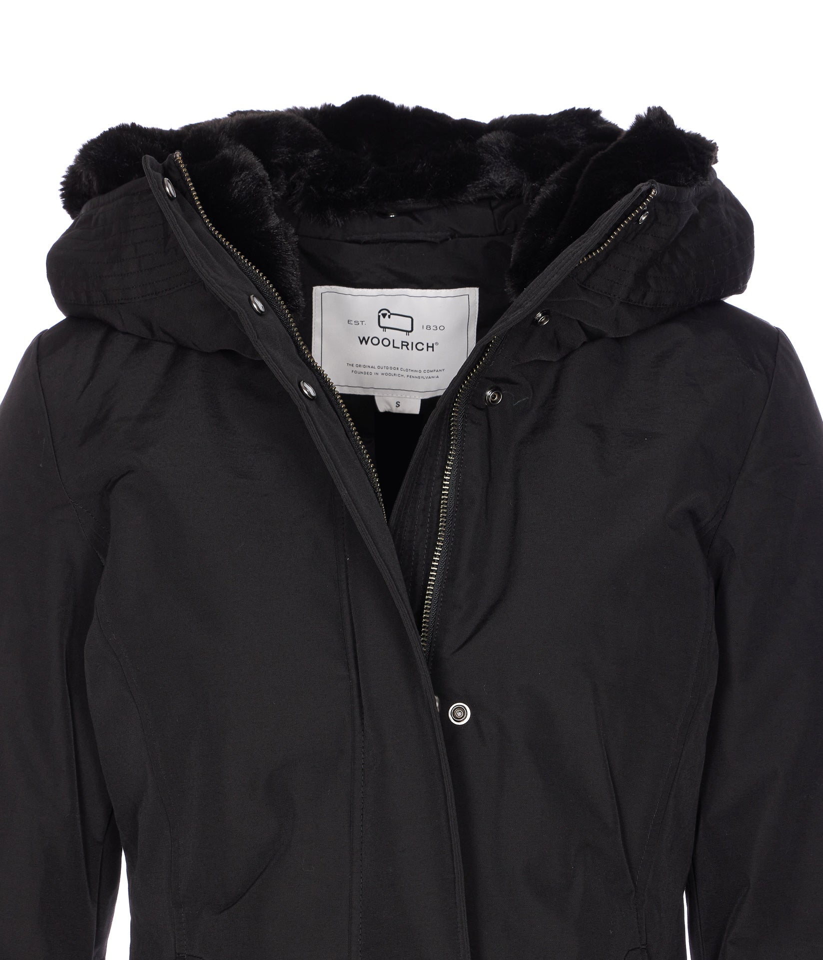 Woolrich Coats Black Cotton