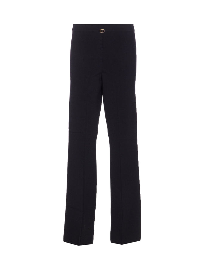 Twin-set Trousers Black Viscose