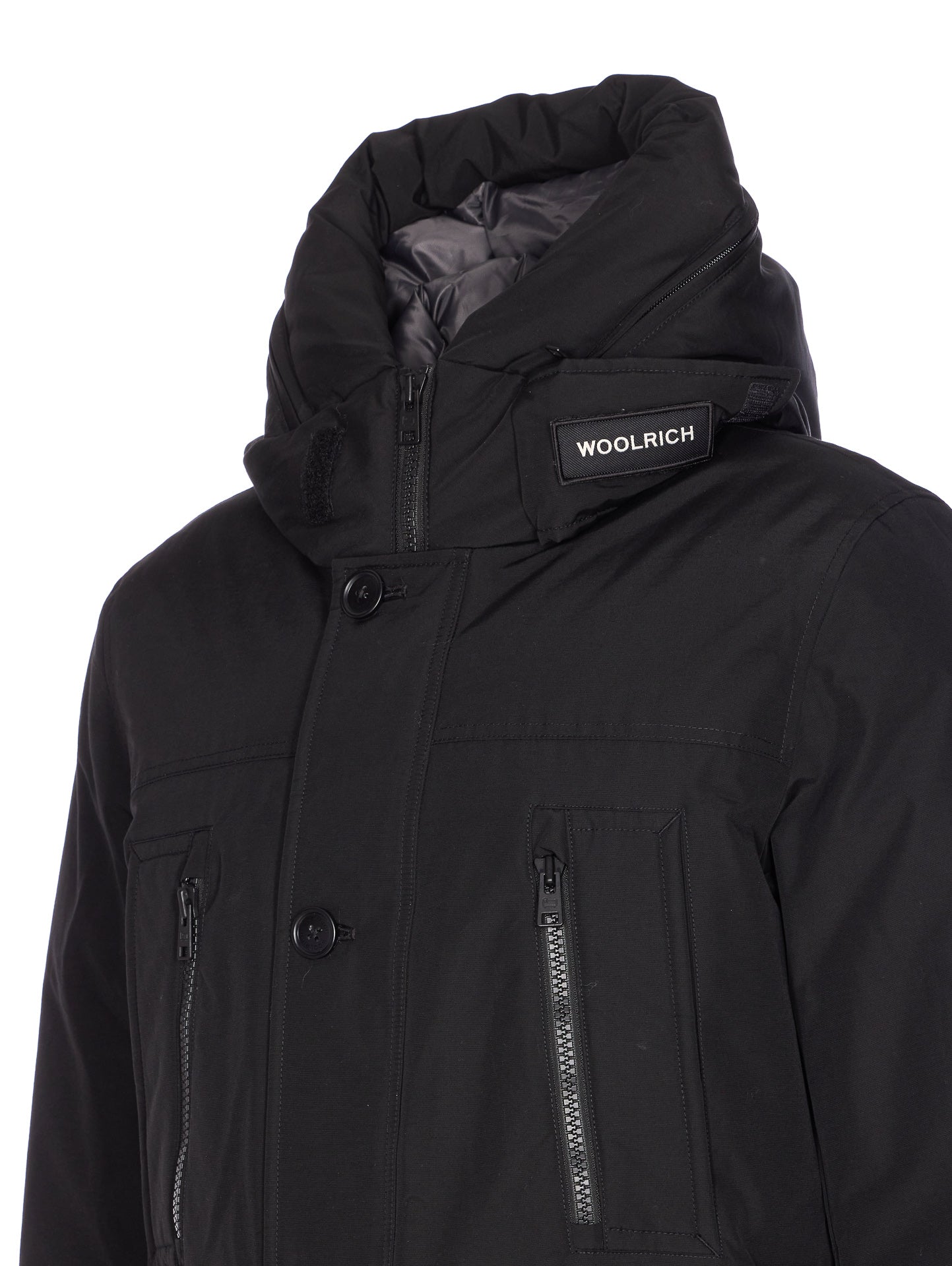 Woolrich Coats Black Cotton