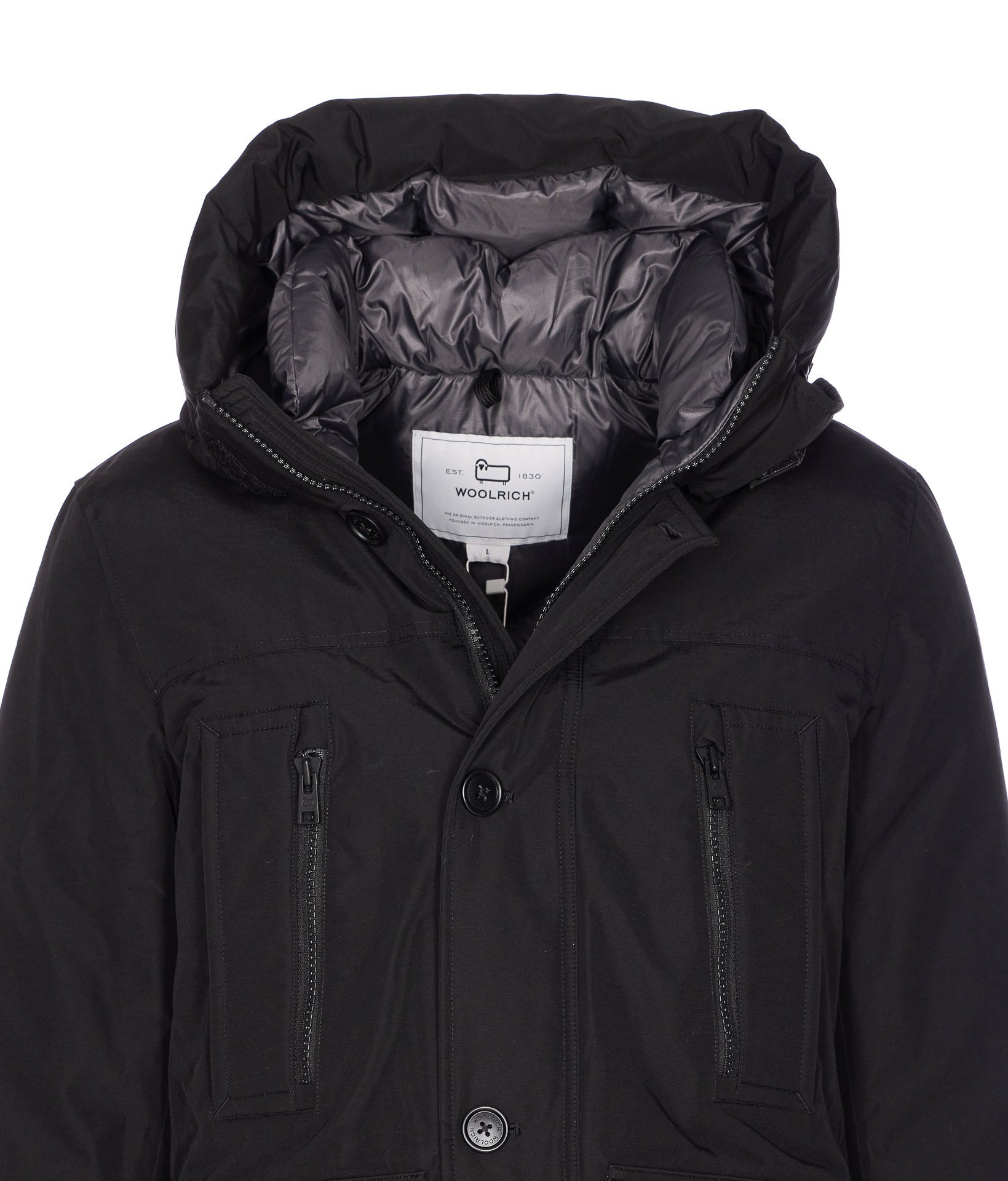 Woolrich Coats Black Cotton