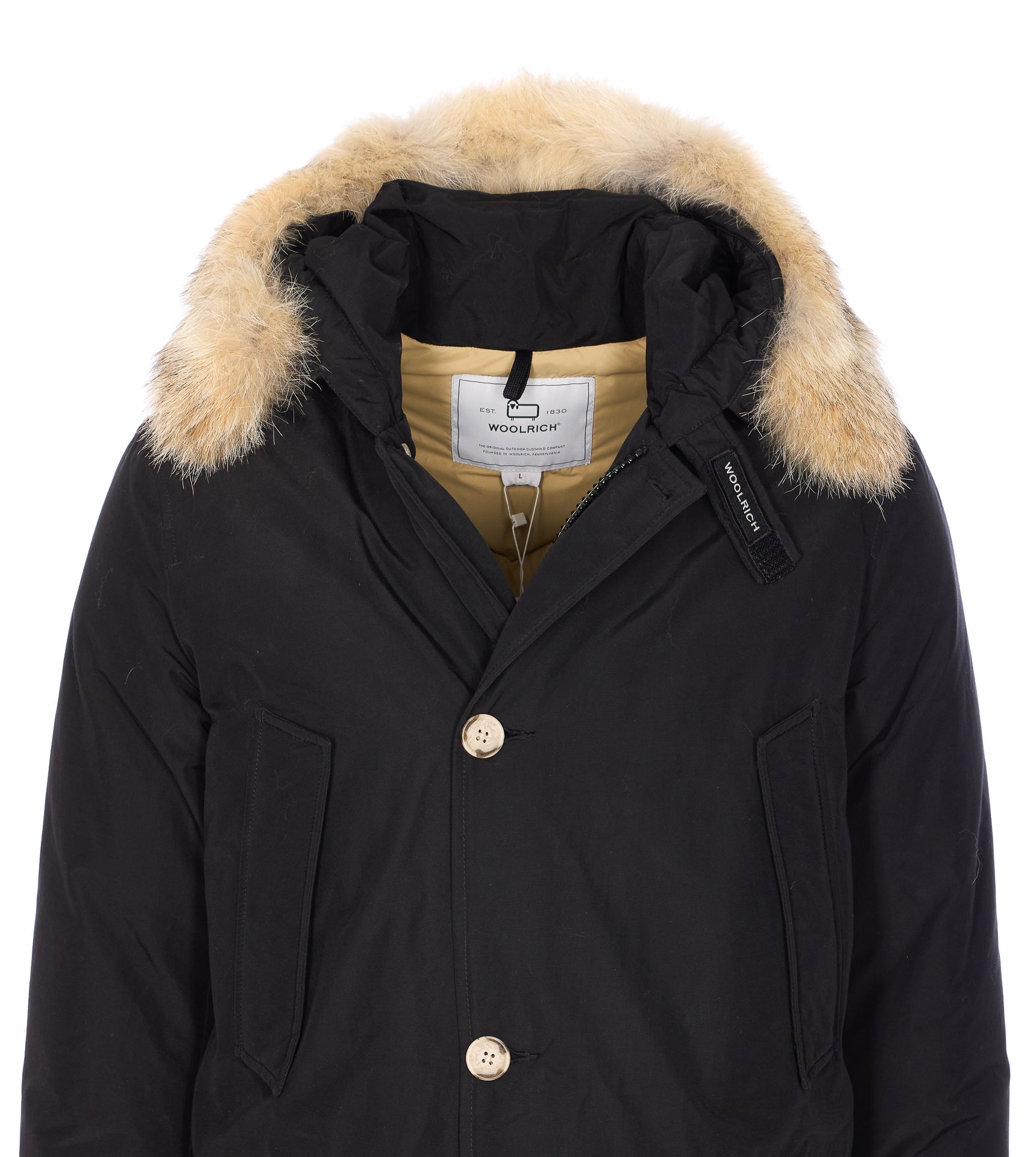 Woolrich Coats Black Cotton