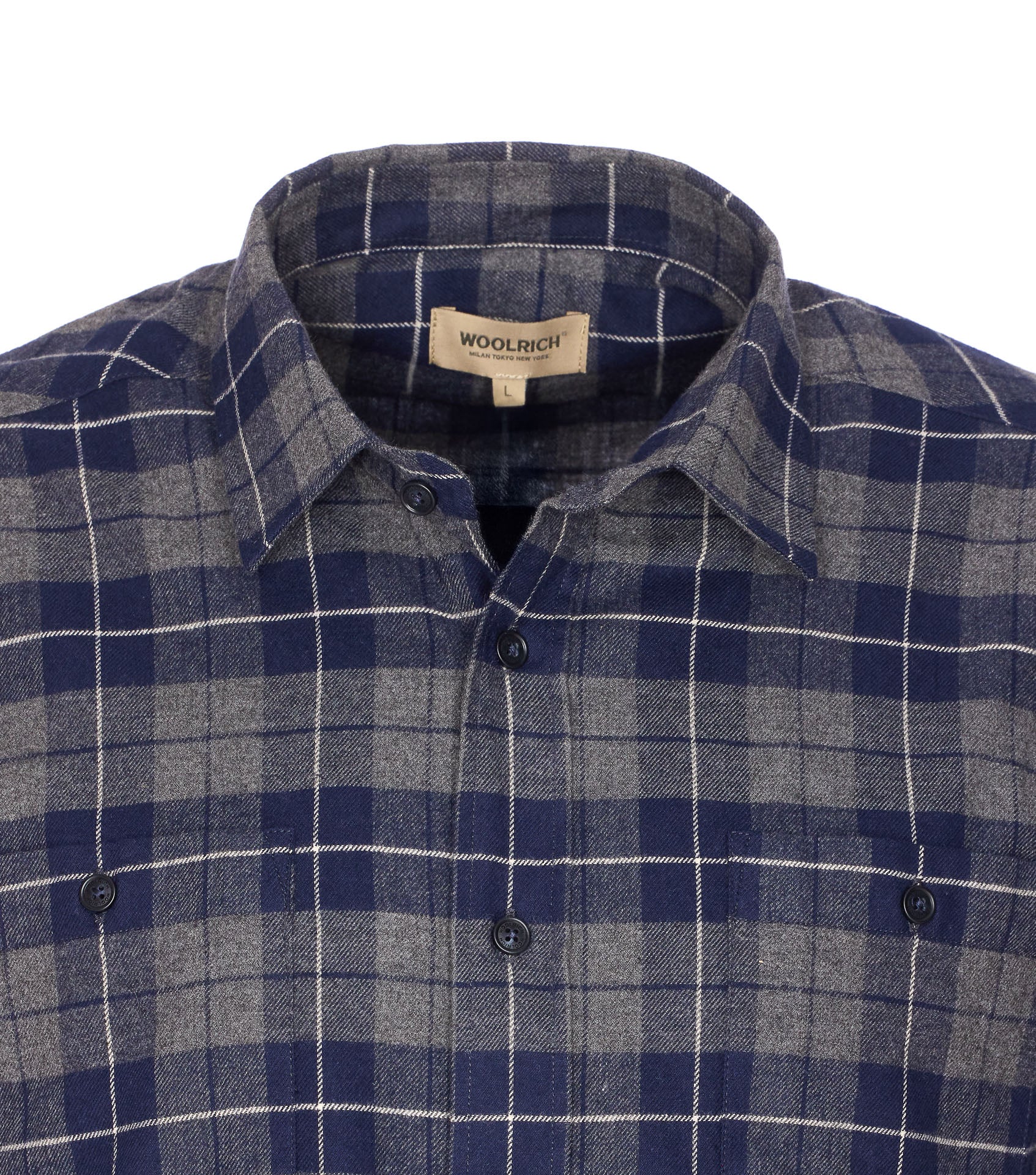Woolrich Shirts Blue Cotton