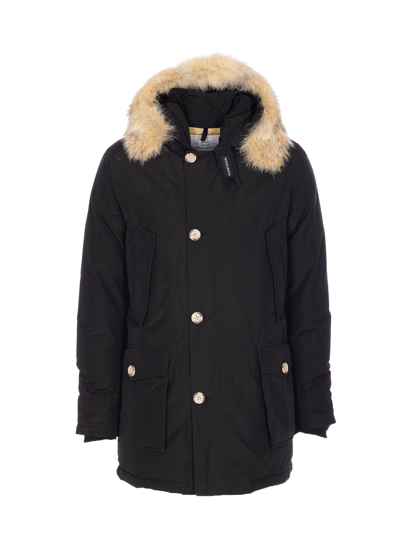 Woolrich Coats Black Cotton