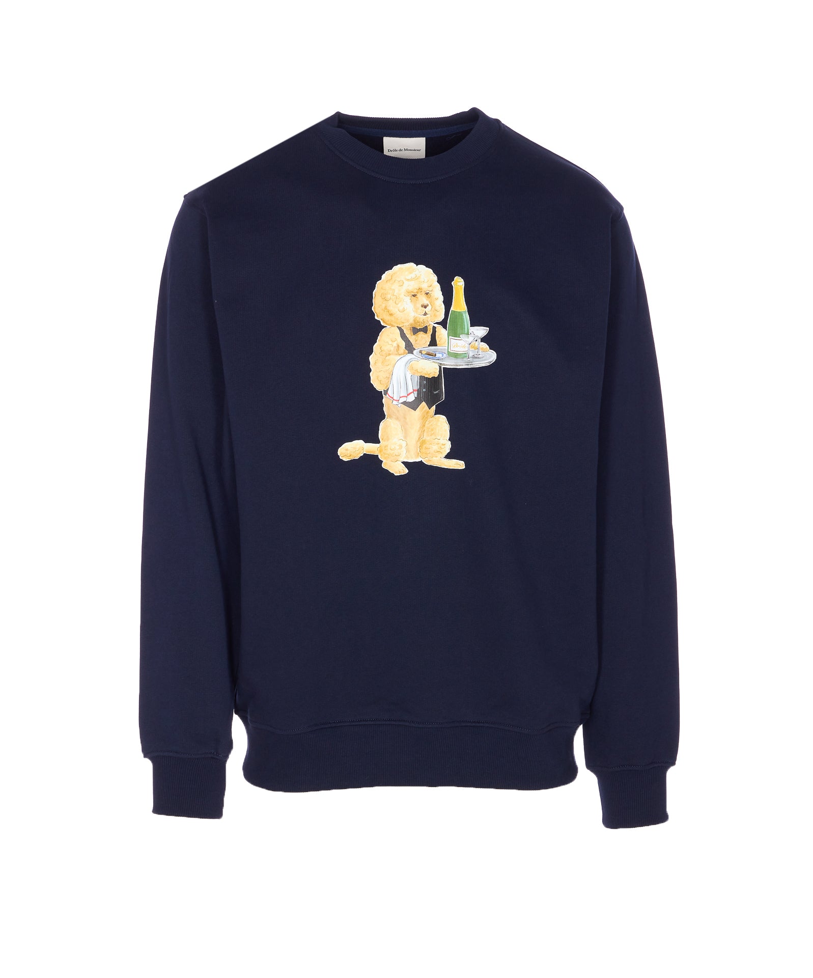 Drole De Monsieur Sweaters Blue Cotton