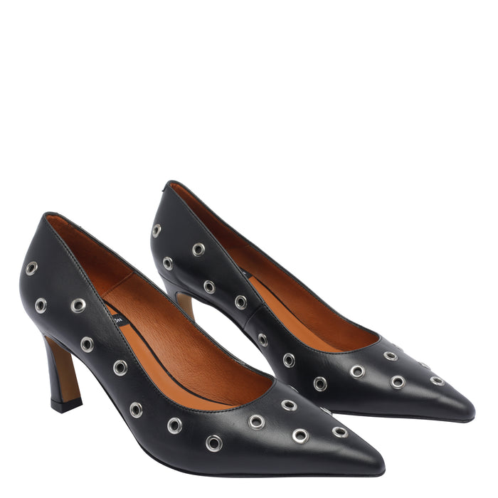 ANGEL ALARCON With Heel Black Calf Leather/rubber Sole