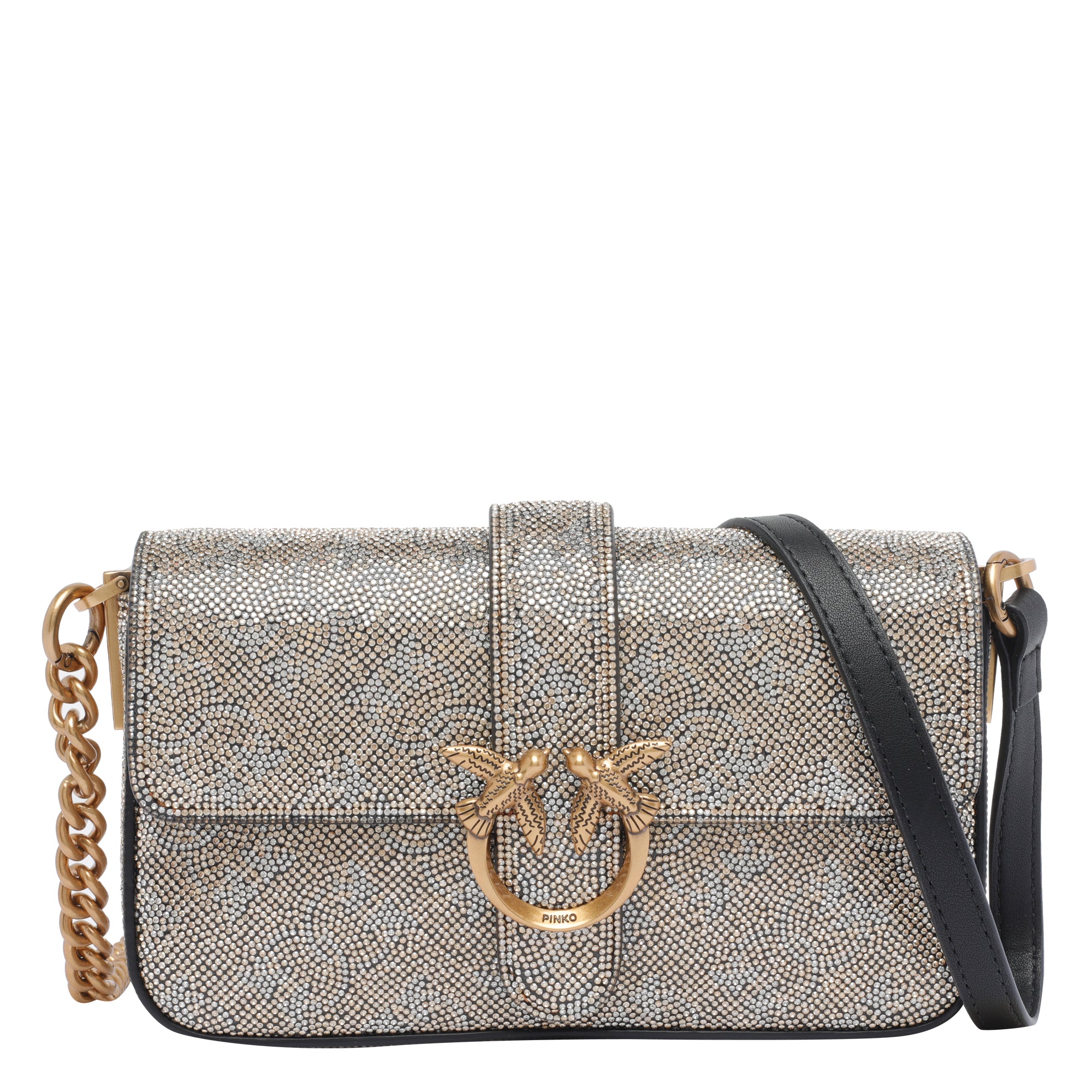 Pinko Bags Golden Silicon Dioxide