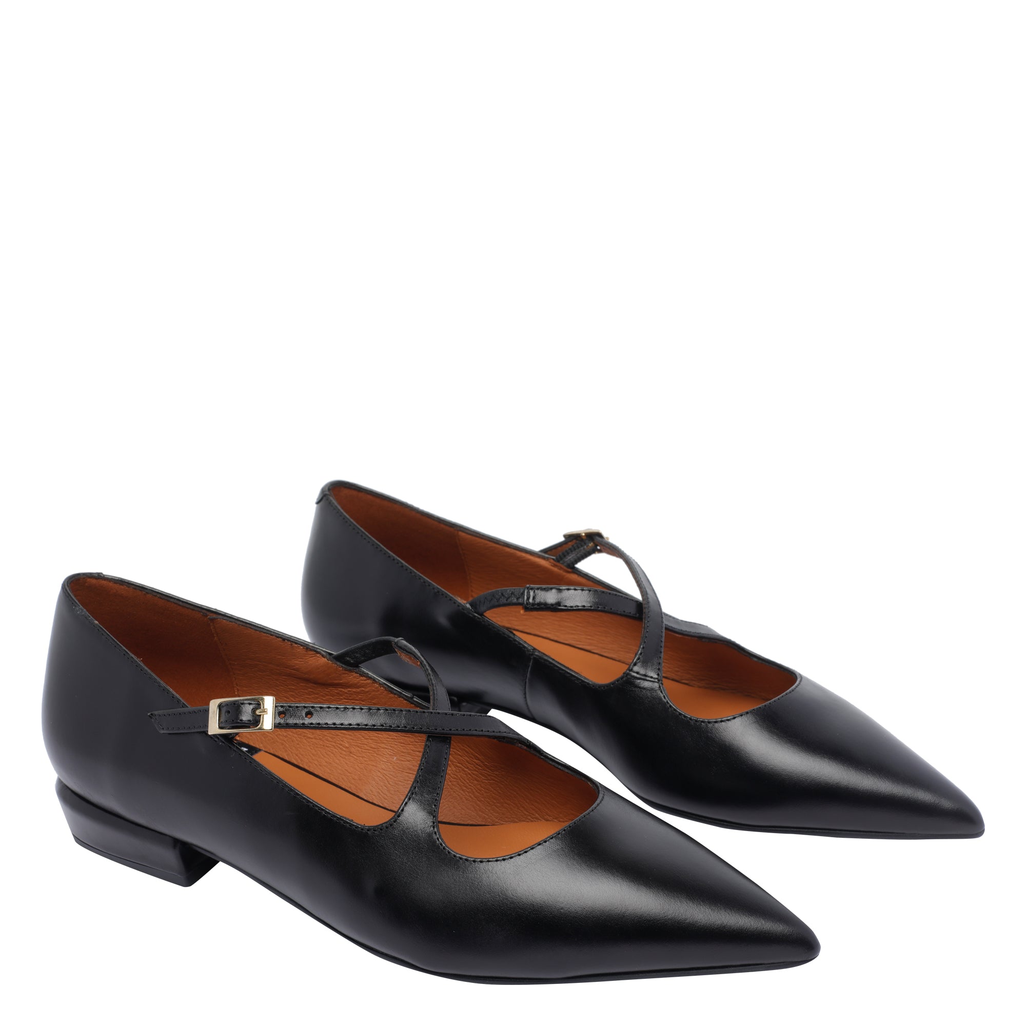 ANGEL ALARCON Flat shoes Black Calf Leather/rubber Sole