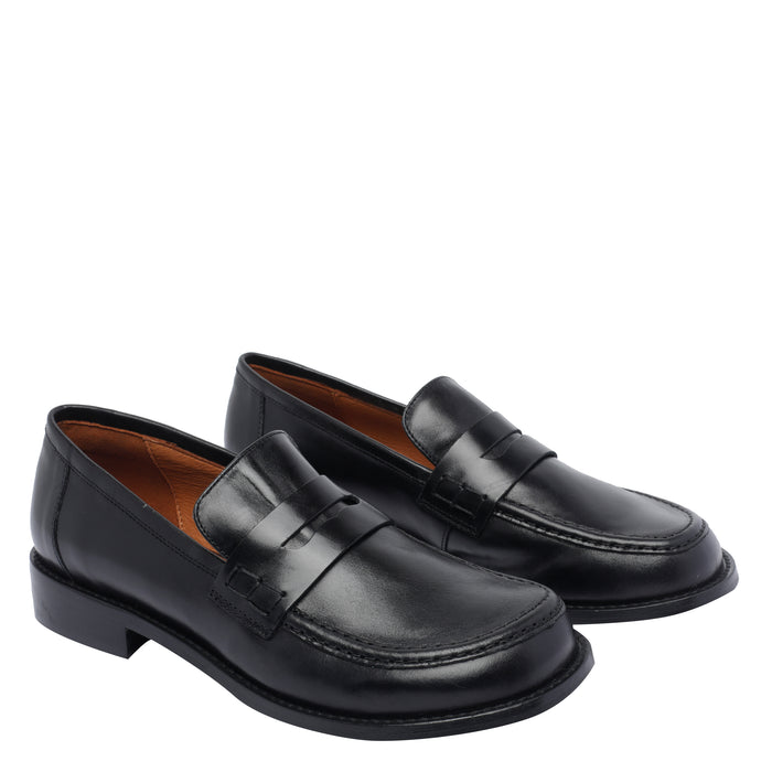 Angel Alarcon Flat Shoes Black Calf Leather/rubber Sole