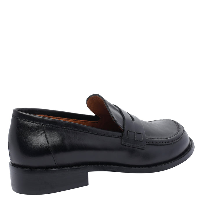 Angel Alarcon Flat Shoes Black Calf Leather/rubber Sole