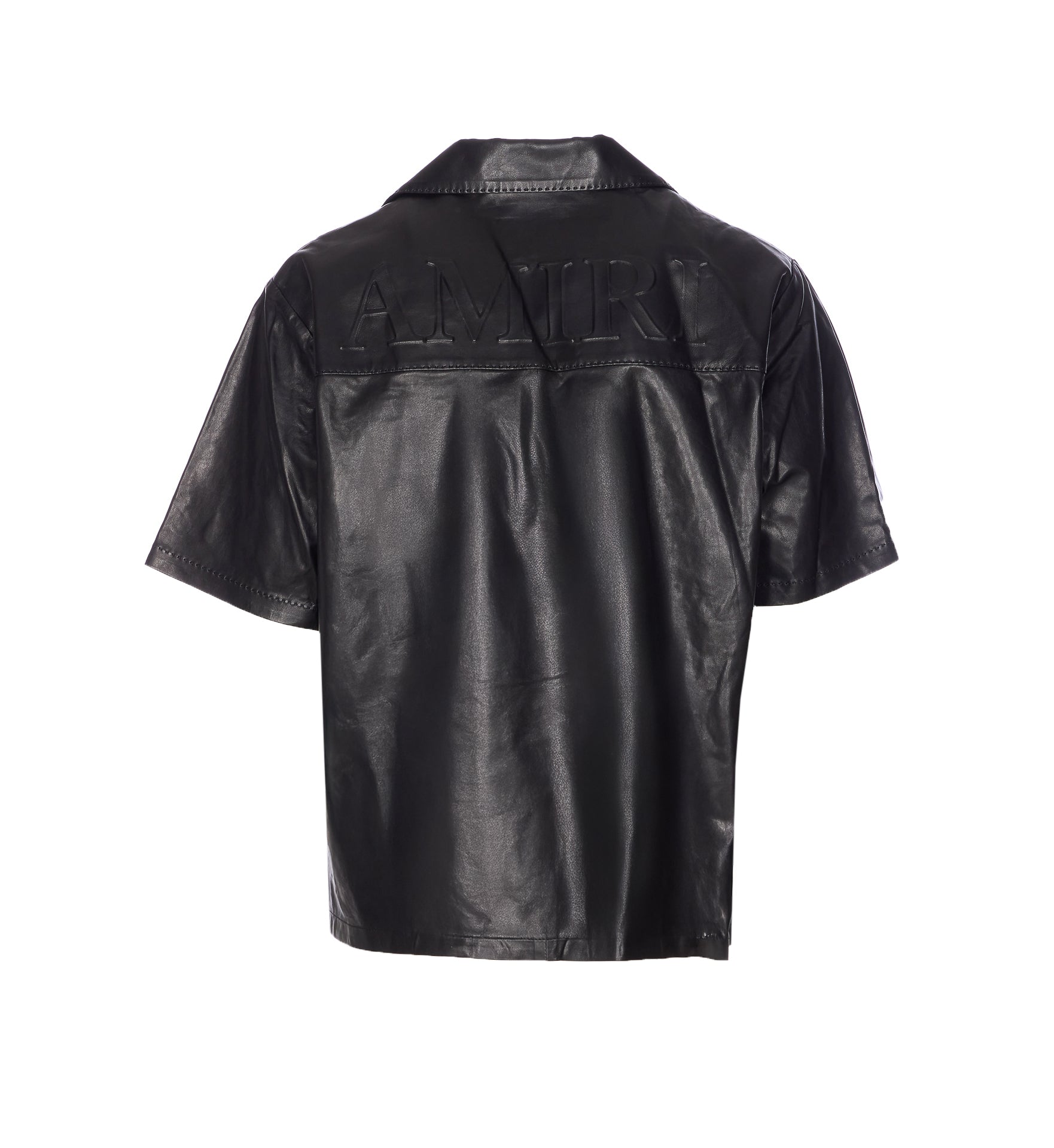Amiri Shirts Black Lamb Leather