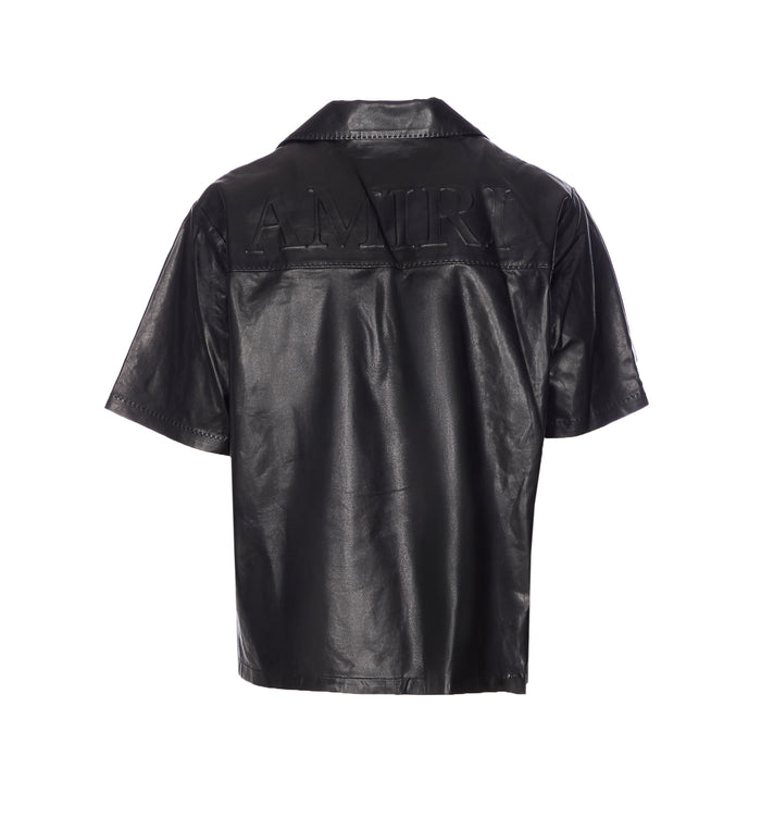 Amiri Shirts Black Lamb Leather