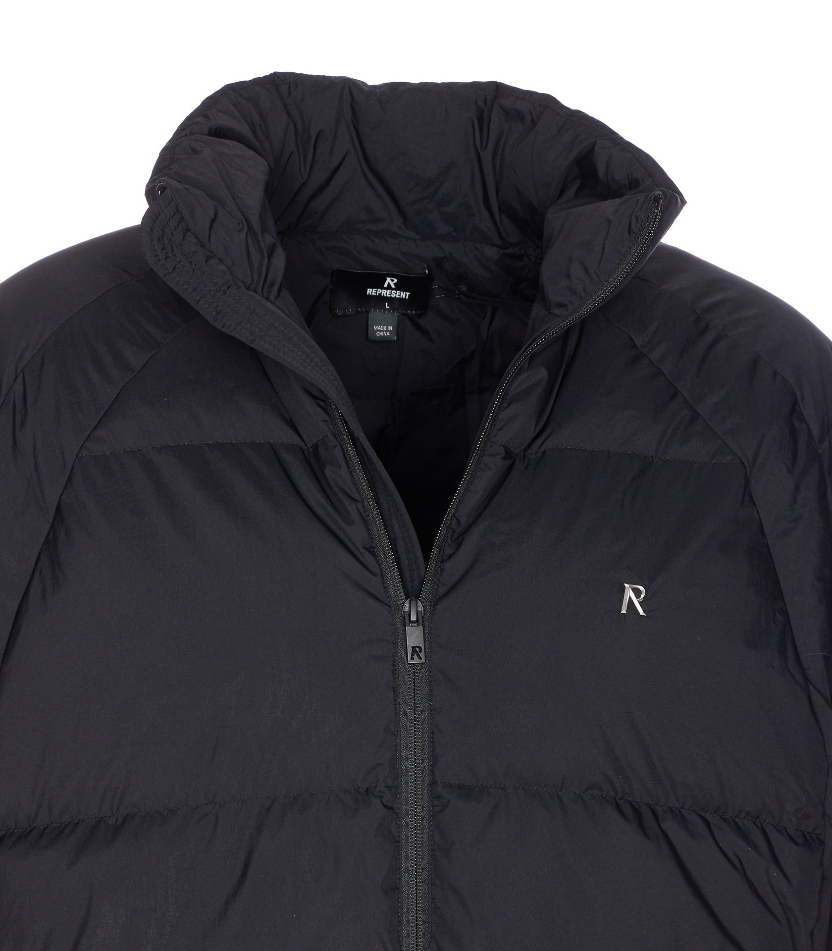 Represent Coats Black Nylon