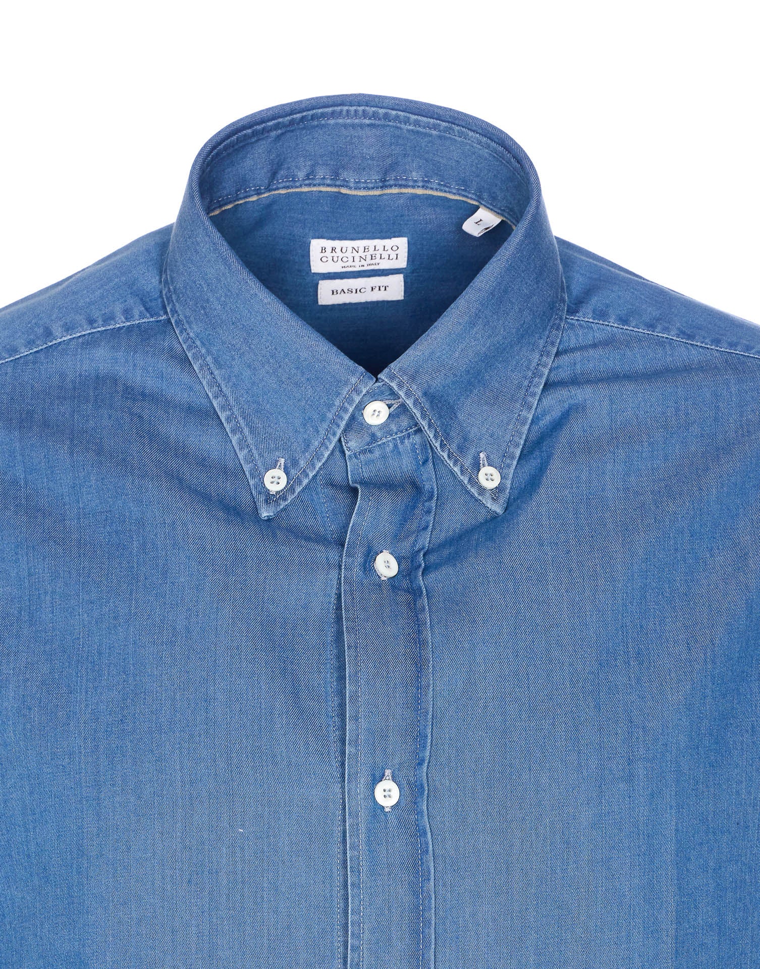 Brunello Cucinelli Shirts Blue Cotton
