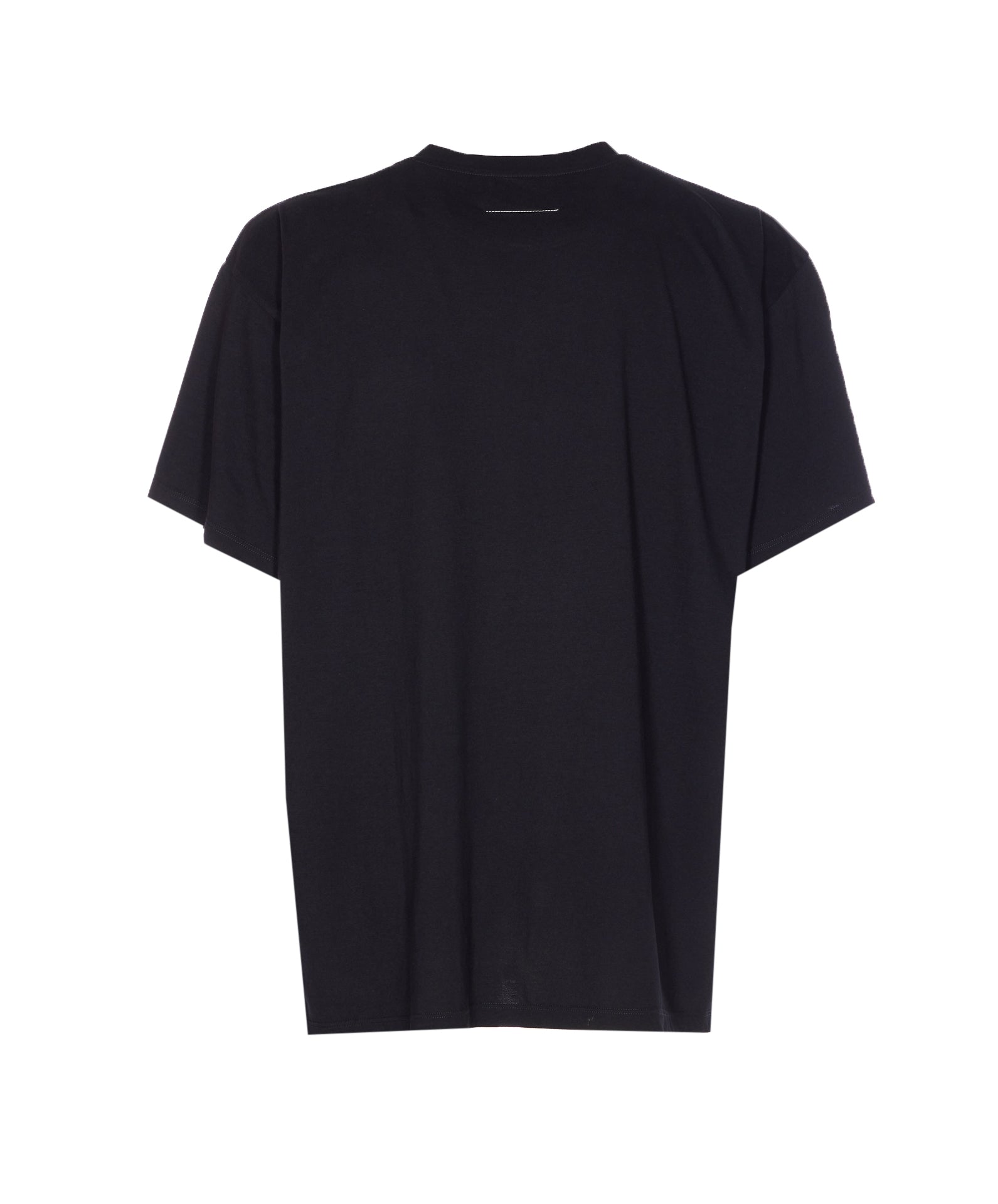 Mm6 Maison Margiela T-Shirts And Polos Black Cotton