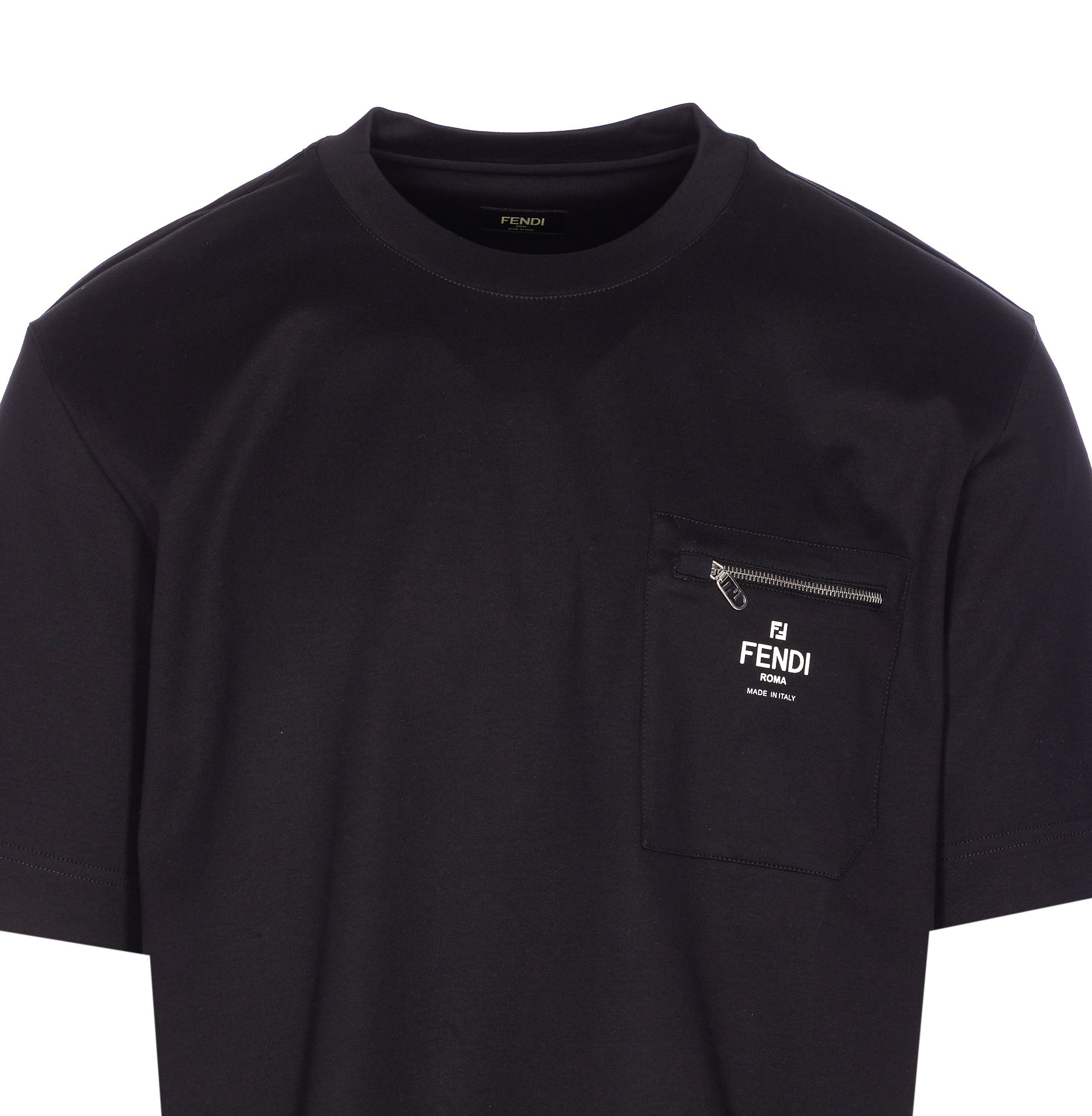 Fendi T-Shirts And Polos Black Cotton