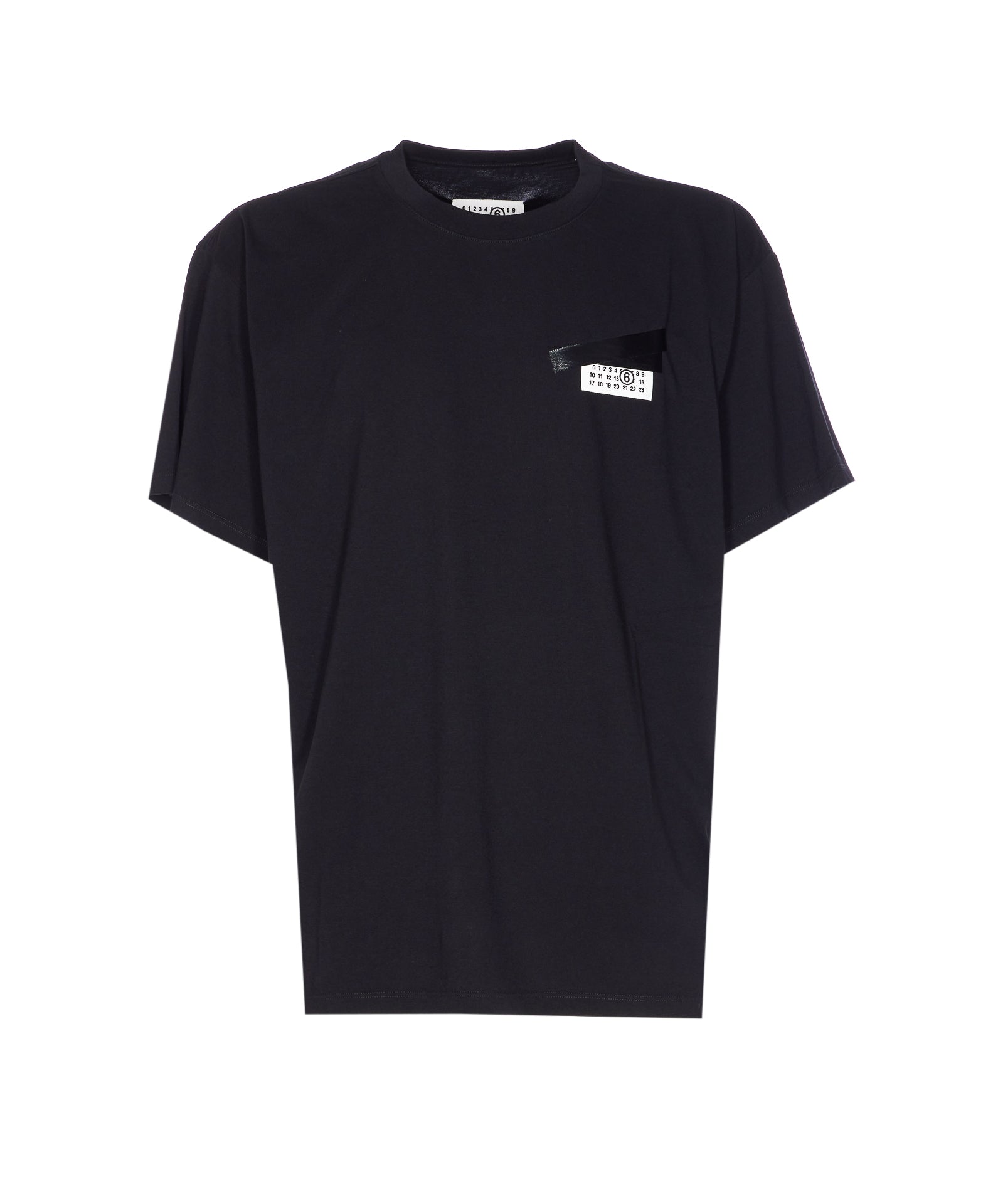 Mm6 Maison Margiela T-Shirts And Polos Black Cotton