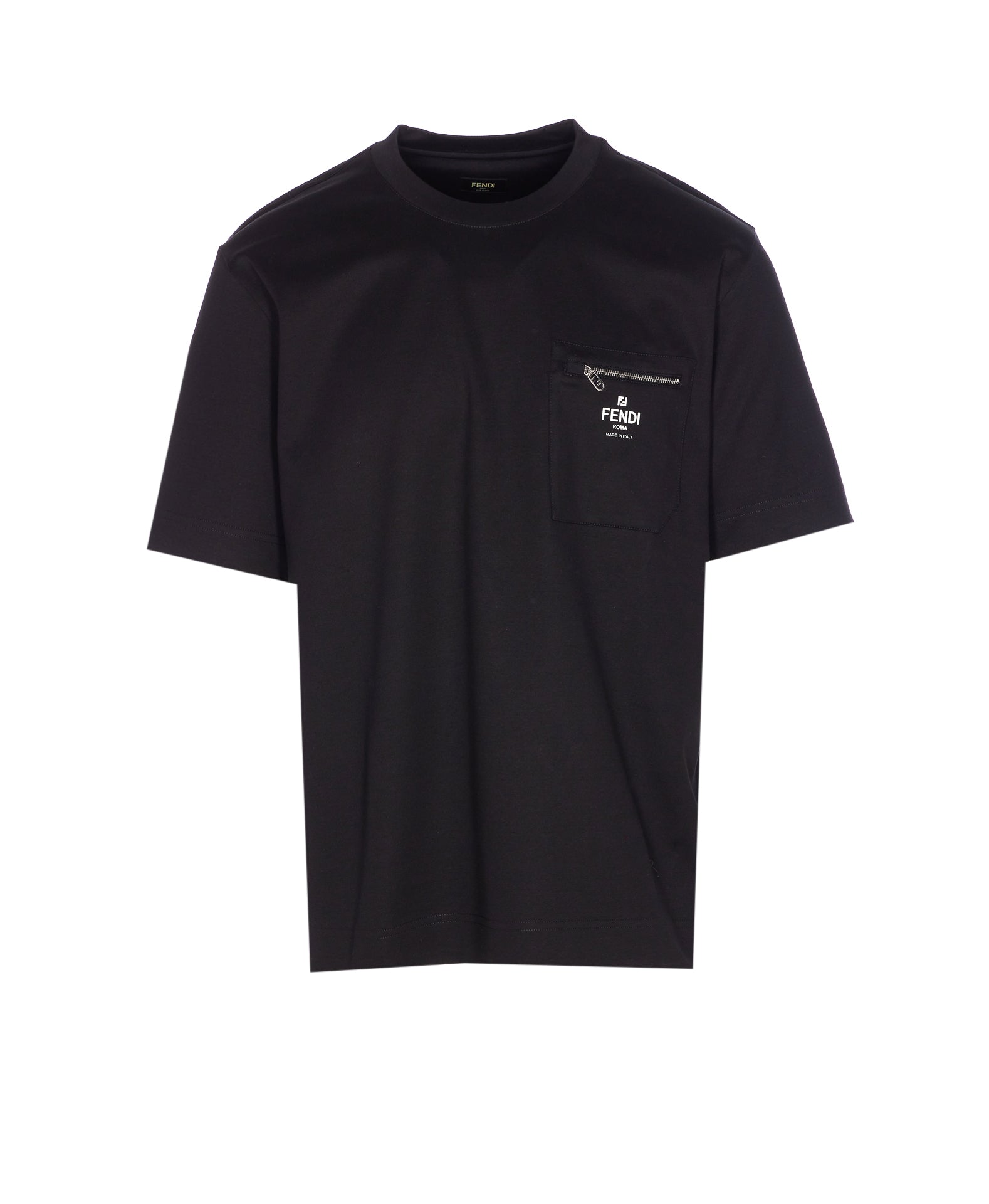 Fendi T-Shirts And Polos Black Cotton