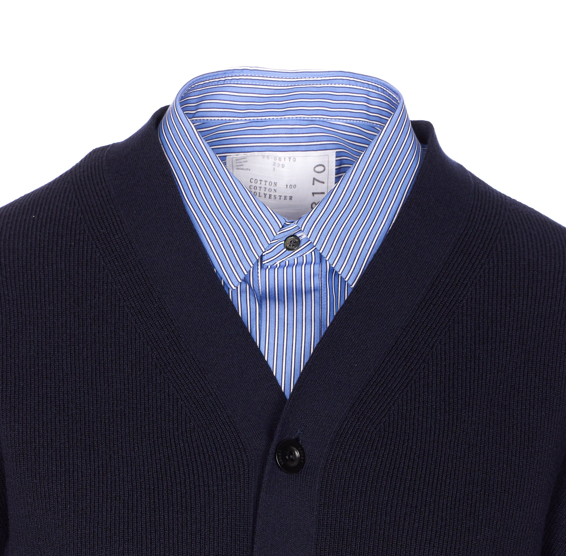 Sacai Sweaters Blue Cotton